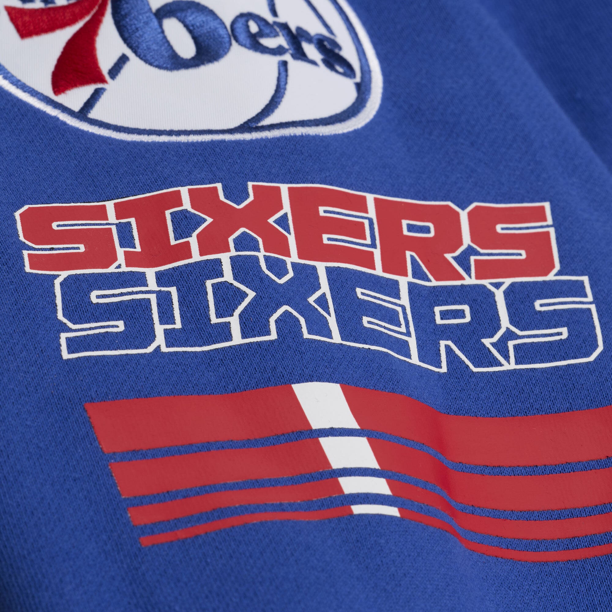 Sweat à capuche en polaire Mitchell & Ness Royal Philadelphia 76ers pour homme