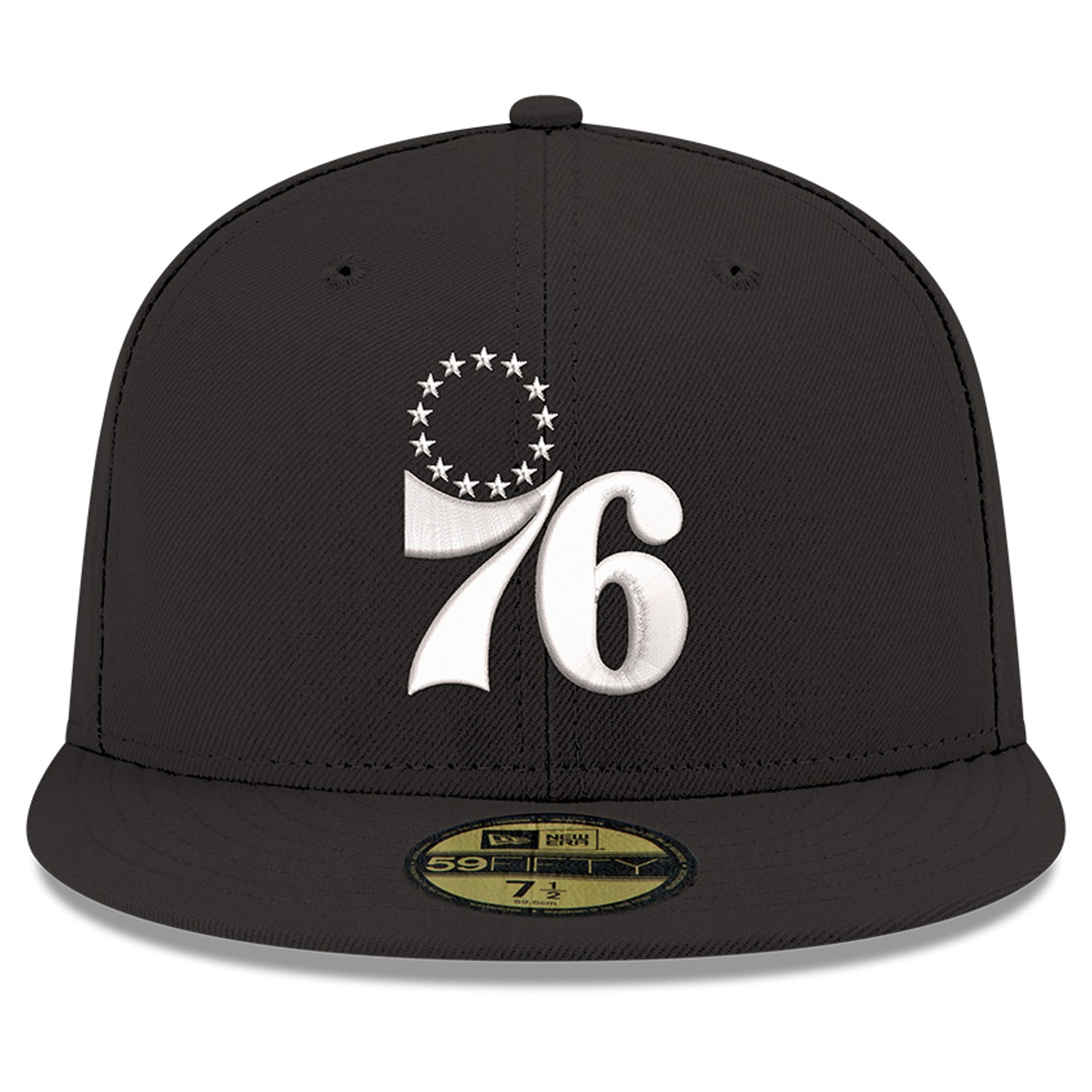 Men's New Era Black Philadelphia 76ers 59FIFTY Fitted Hat