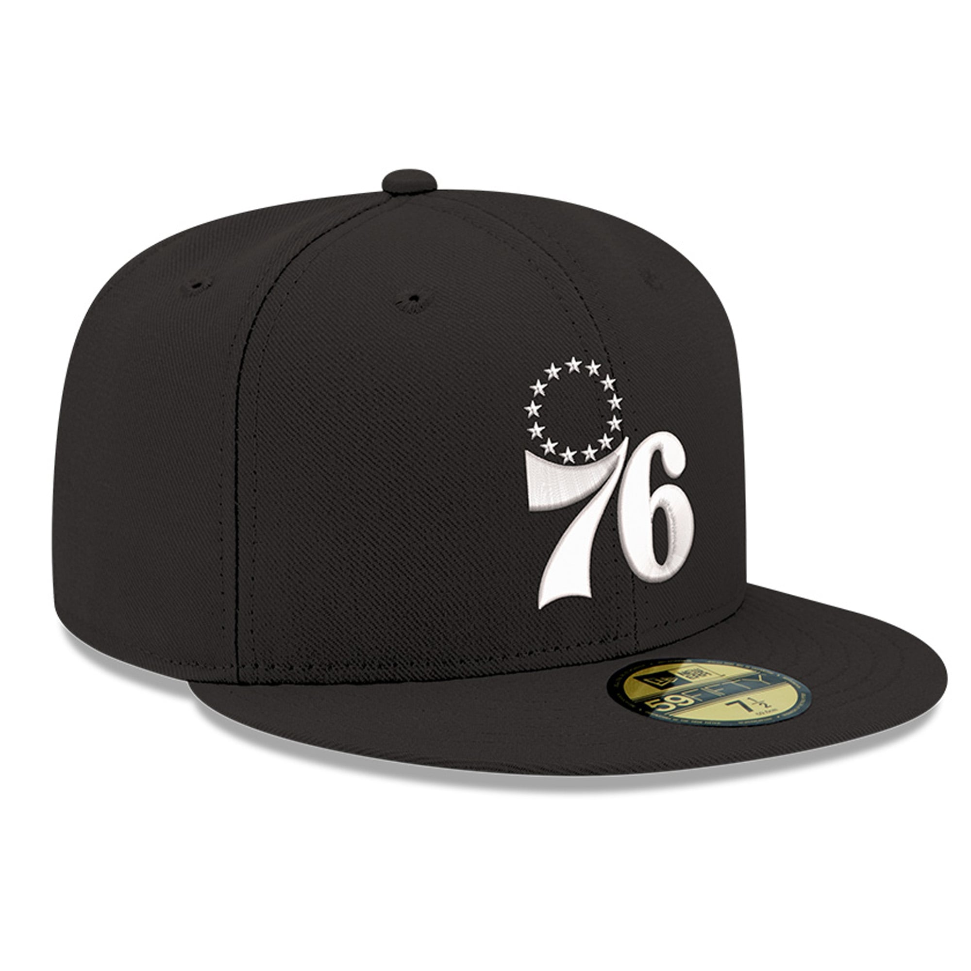 Men's New Era Black Philadelphia 76ers 59FIFTY Fitted Hat