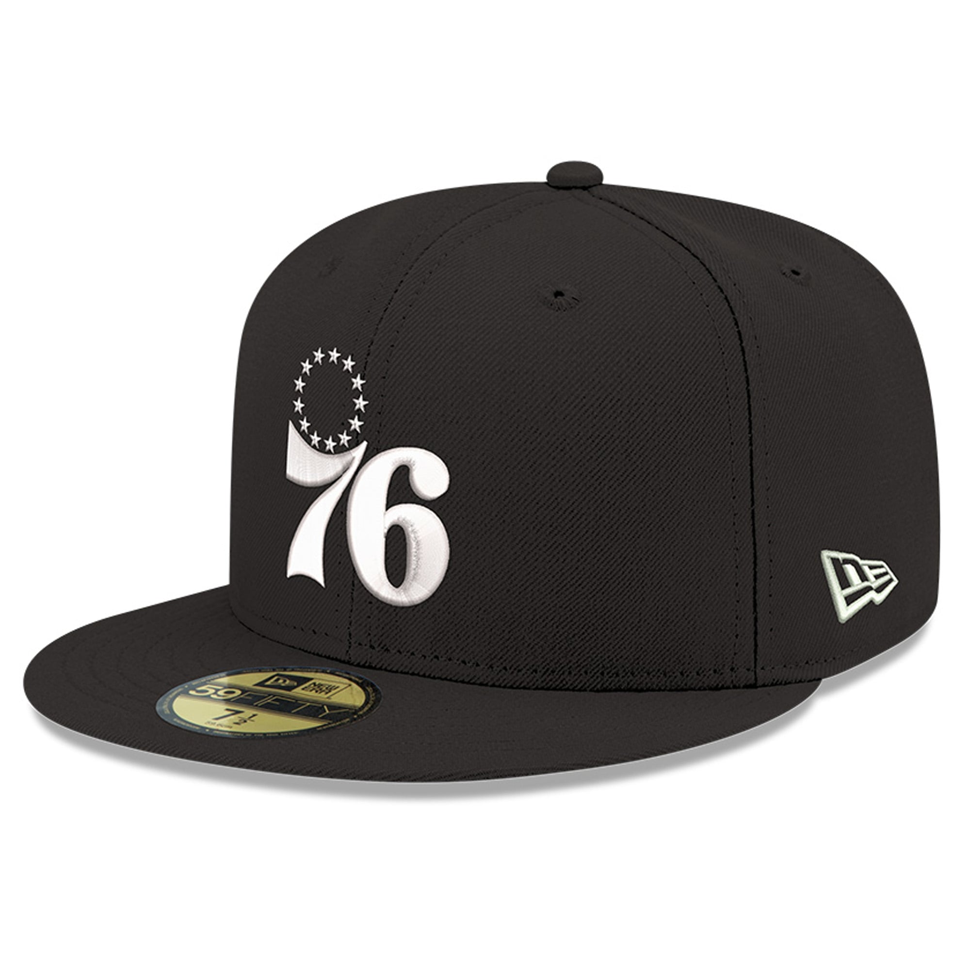 Men's Philadelphia 76ers New Era Black 59FIFTY Fitted Hat