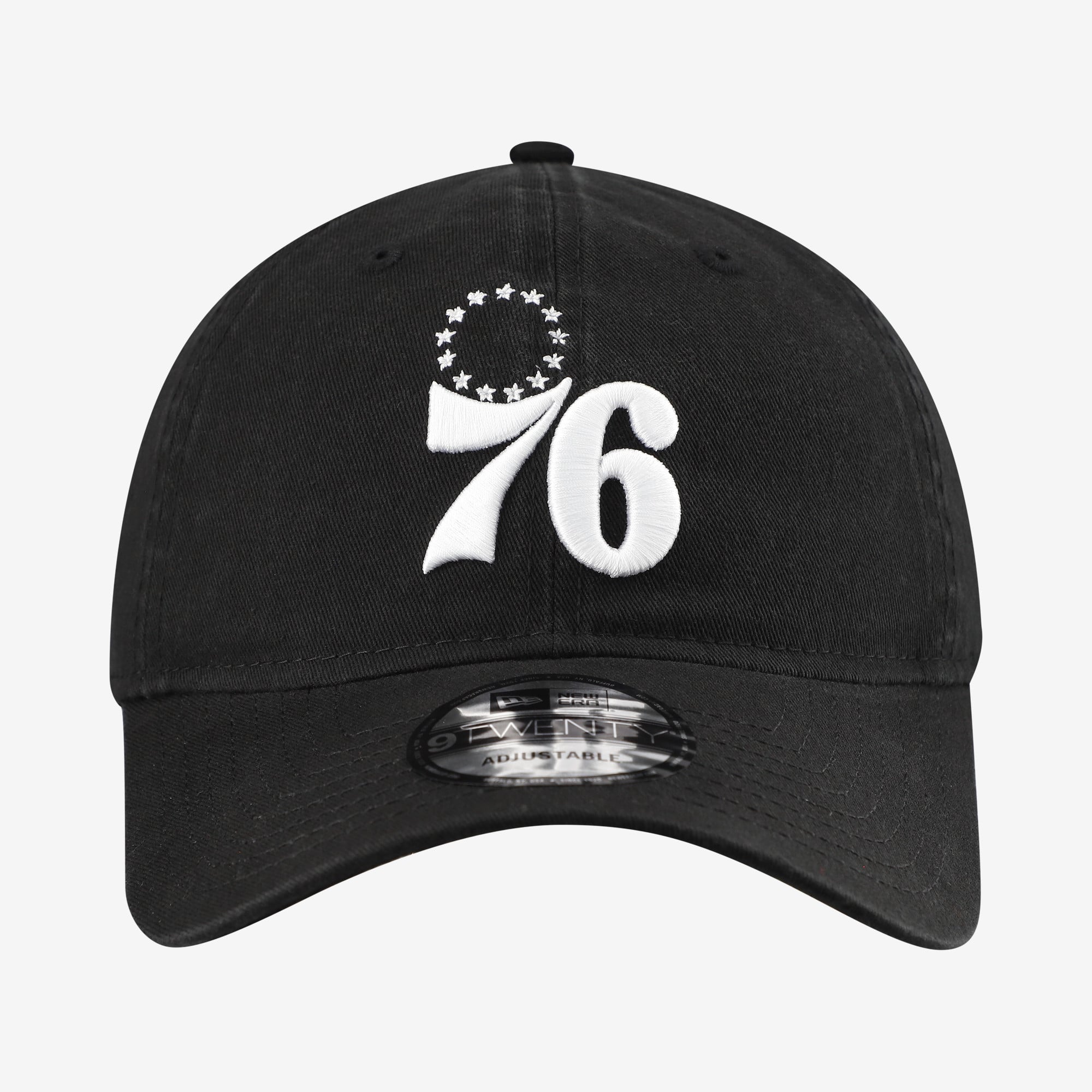 Casquette ajustable New Era noire Philadelphia 76ers 9TWENTY pour homme