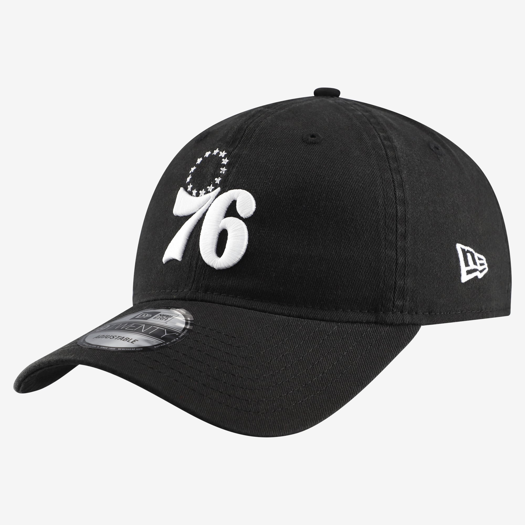 Men's New Era Black Philadelphia 76ers 9TWENTY Adjustable Hat