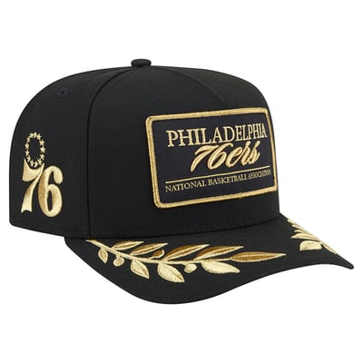  Philadelphia 76ers New Era Golden 9FIFTY Snapback Hat - Black