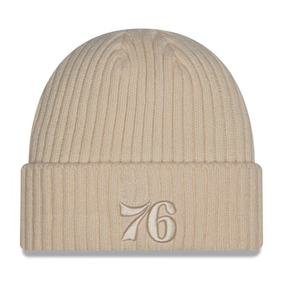 Philadelphia 76ers New Era Color Pack Cuffed Knit Hat - Cream