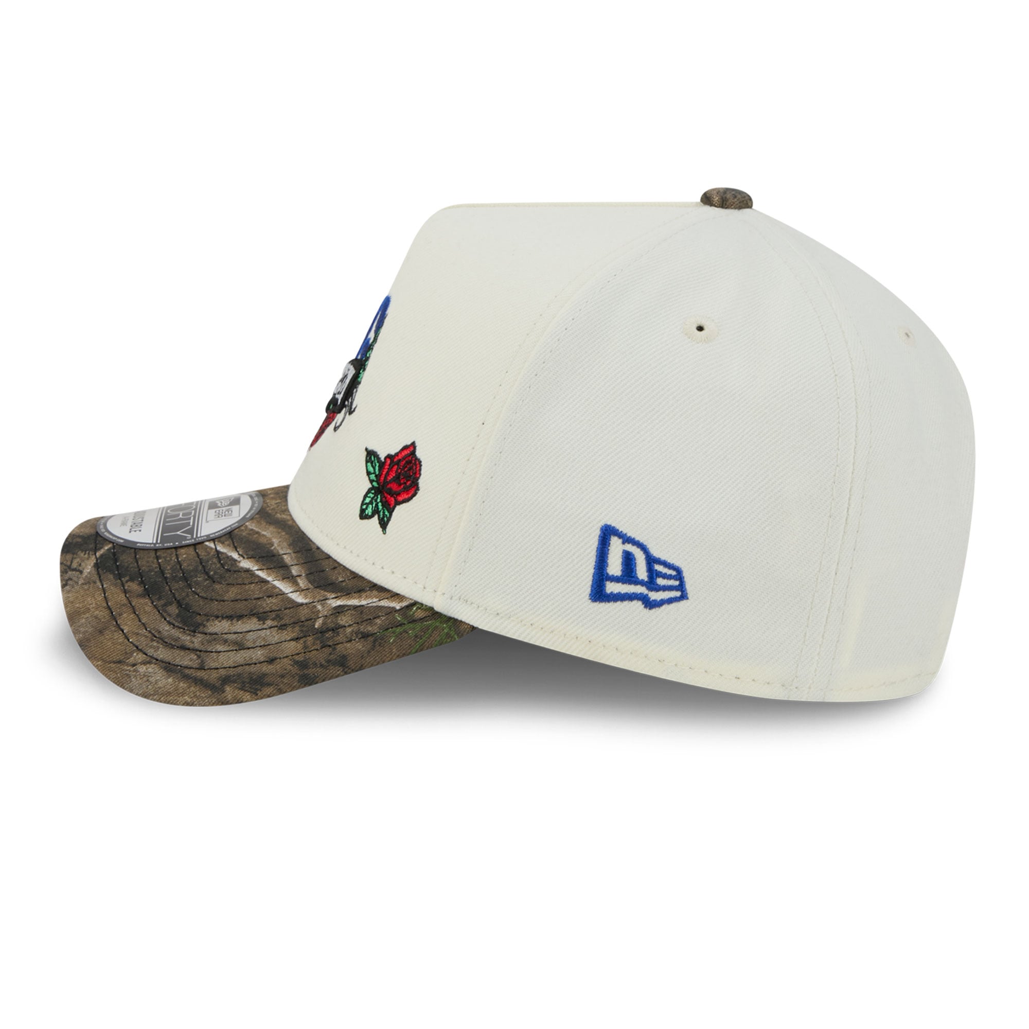 Casquette ajustable New Era crème/camouflage Philadelphia 76ers Rose Banner 9FORTY A-Frame pour homme