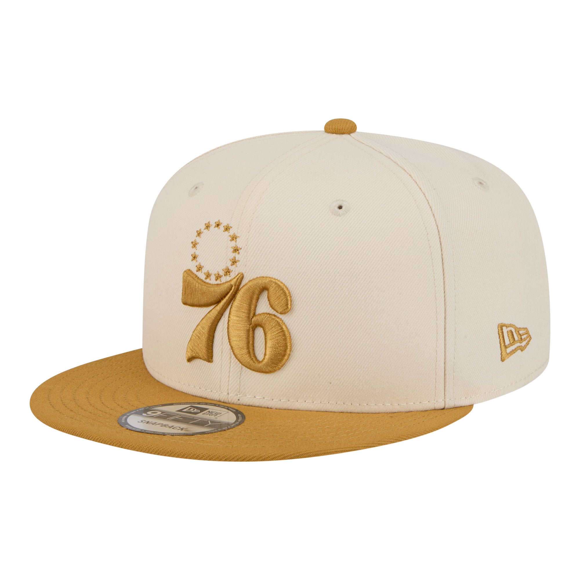 Men's Philadelphia 76ers New Era Cream/Tan Two-Tone Color Pack 9FIFTY Snapback Hat