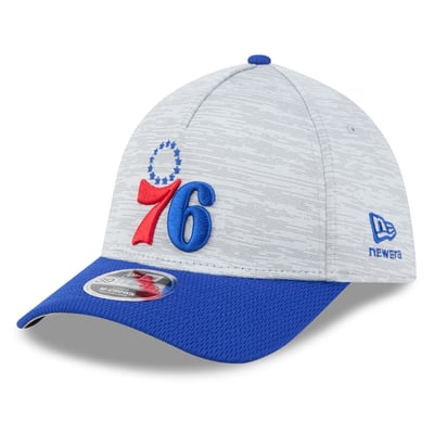  Philadelphia 76ers New Era 39THIRTY M-Crown Tech Stretch Hat - Gray
