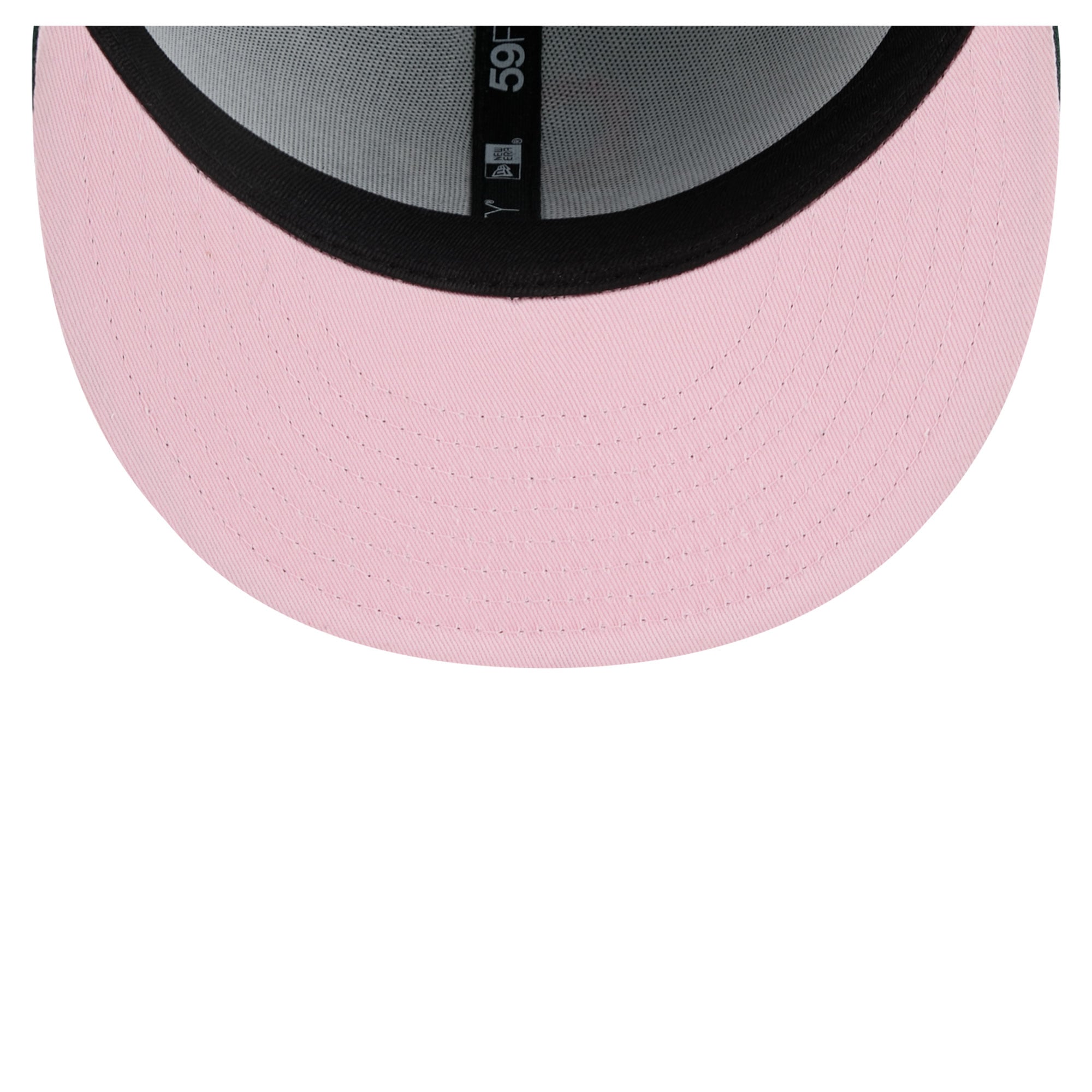 Casquette ajustée New Era 59FIFTY pour homme, grise et verte, Philadelphia 76ers, motif rose.
