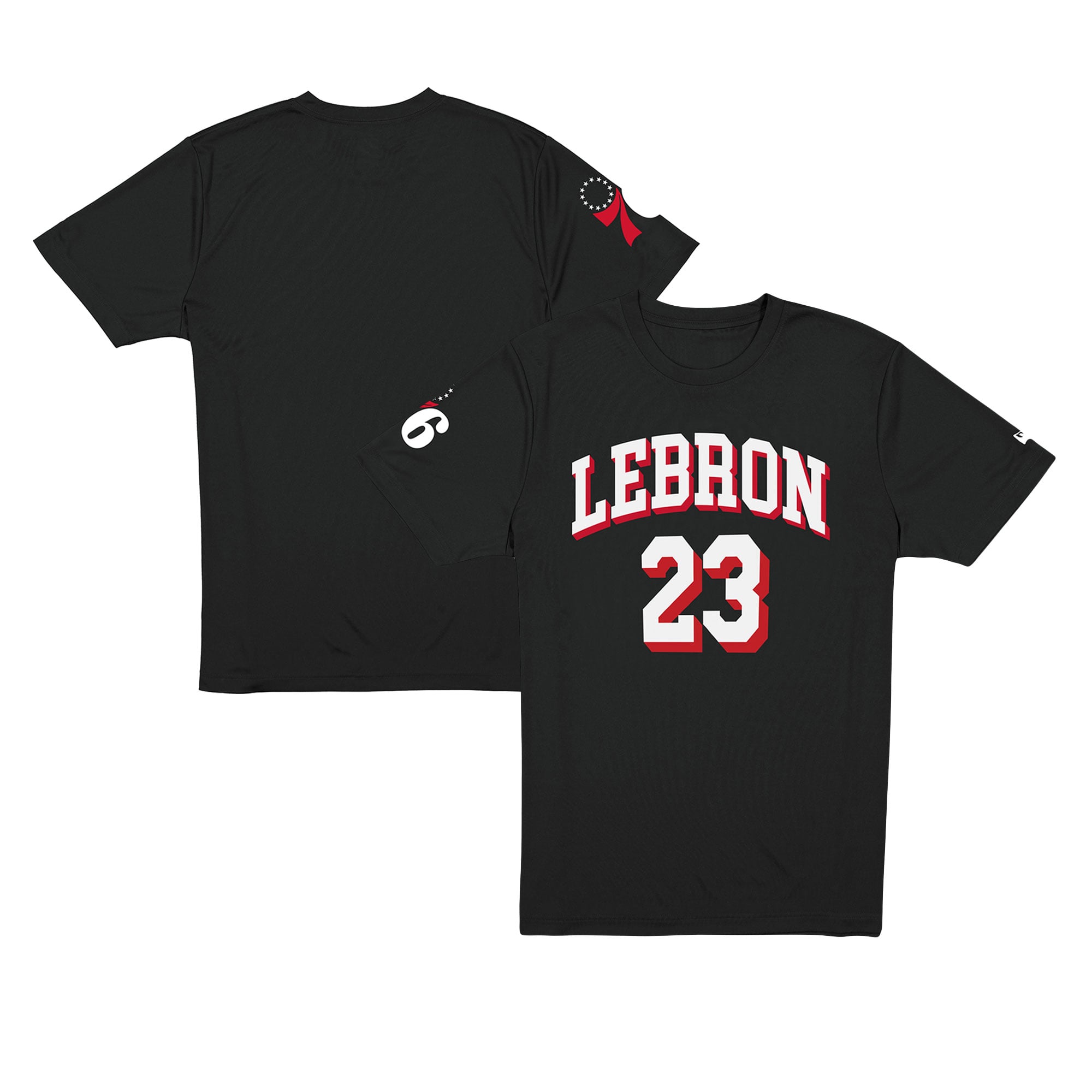 T-shirt noir New Era LeBron James Philadelphia 76ers pour homme