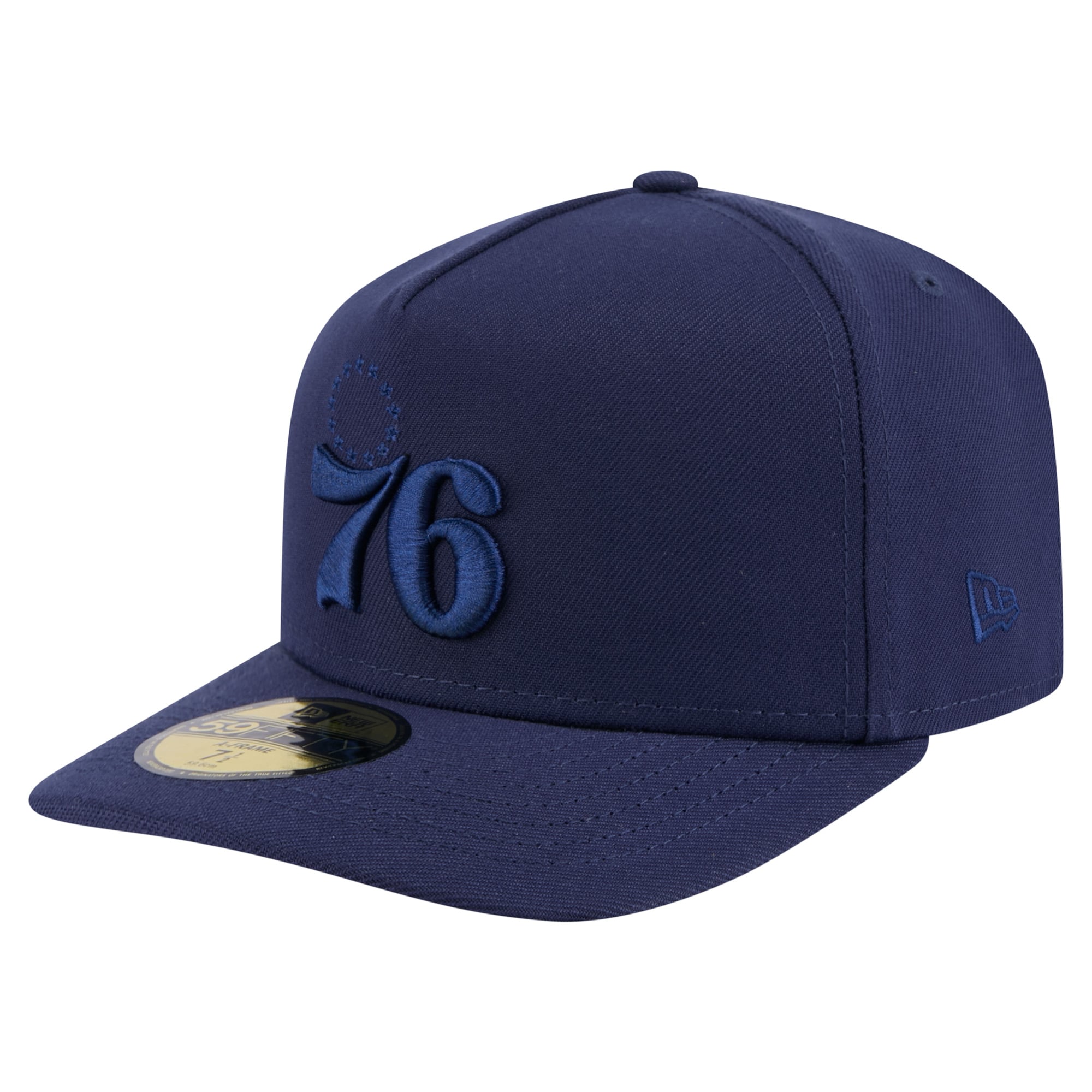 Casquette ajustée 59FIFTY à pinces sur le devant pour homme New Era bleu marine Philadelphia 76ers Colorpack