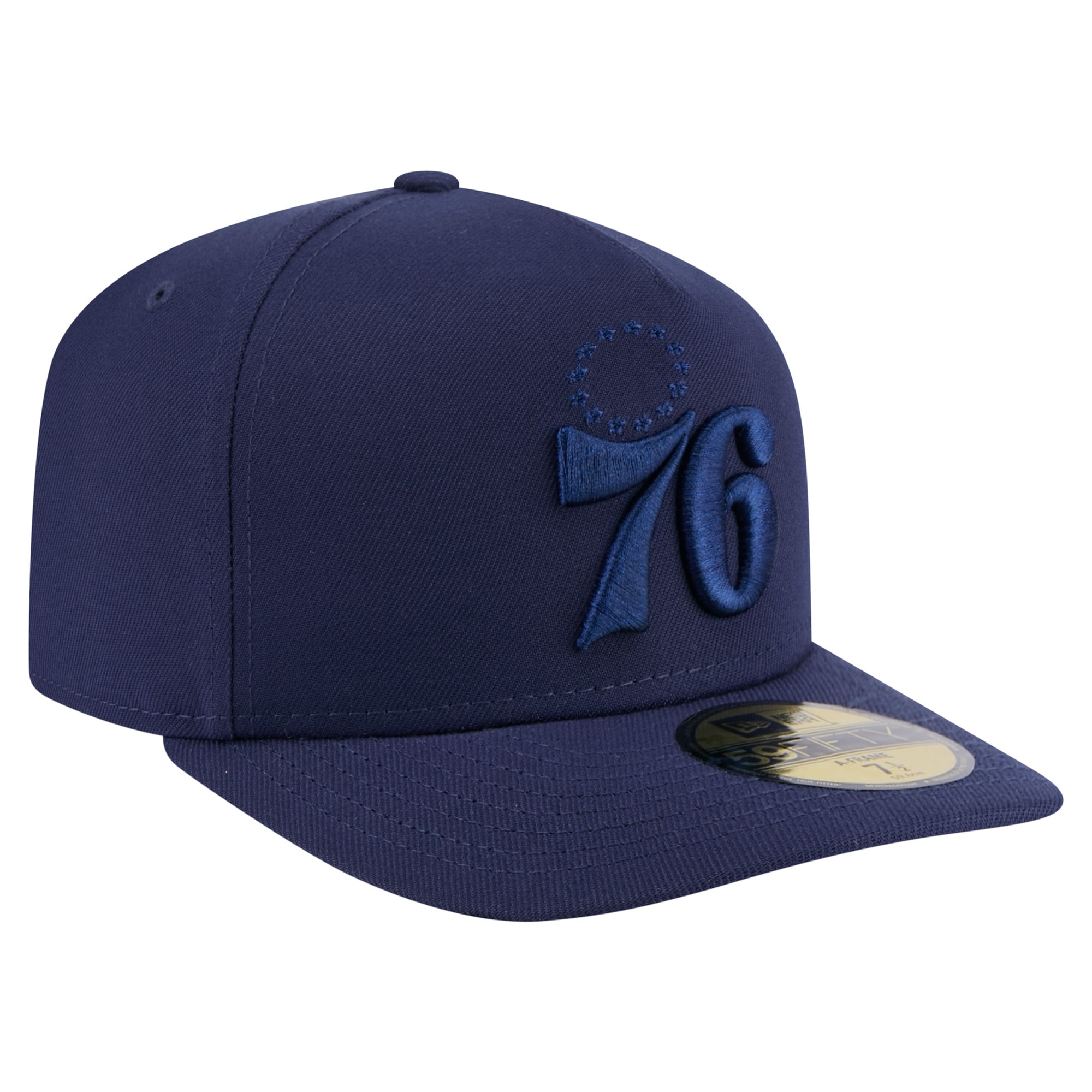 Casquette ajustée 59FIFTY à pinces sur le devant pour homme New Era bleu marine Philadelphia 76ers Colorpack