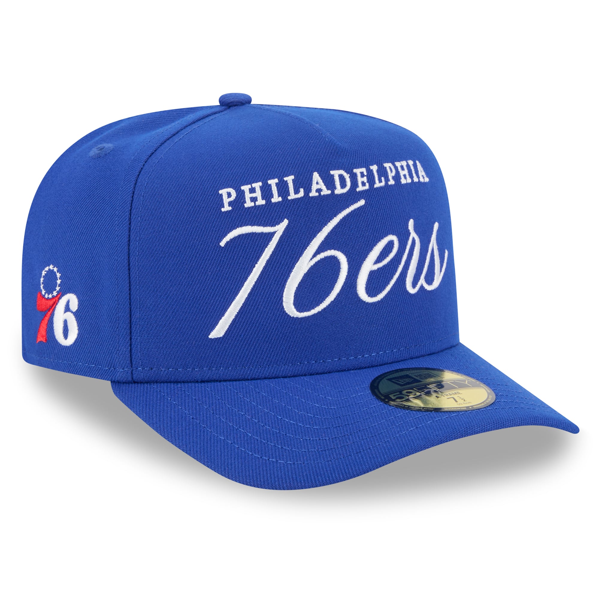 Men's Philadelphia 76ers New Era Royal 2025 NBA Draft A-Frame 59FIFTY Fitted Hat