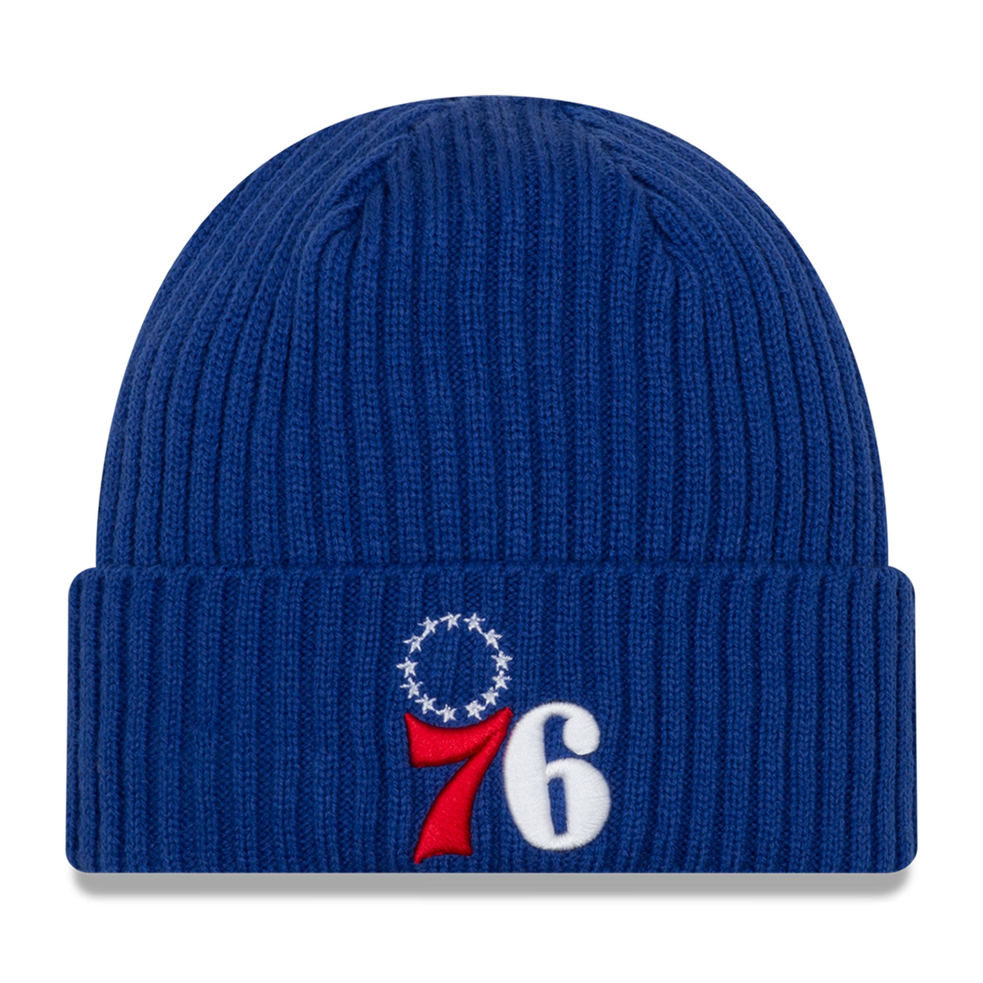 Bonnet à revers New Era Royal Philadelphia 76ers pour homme