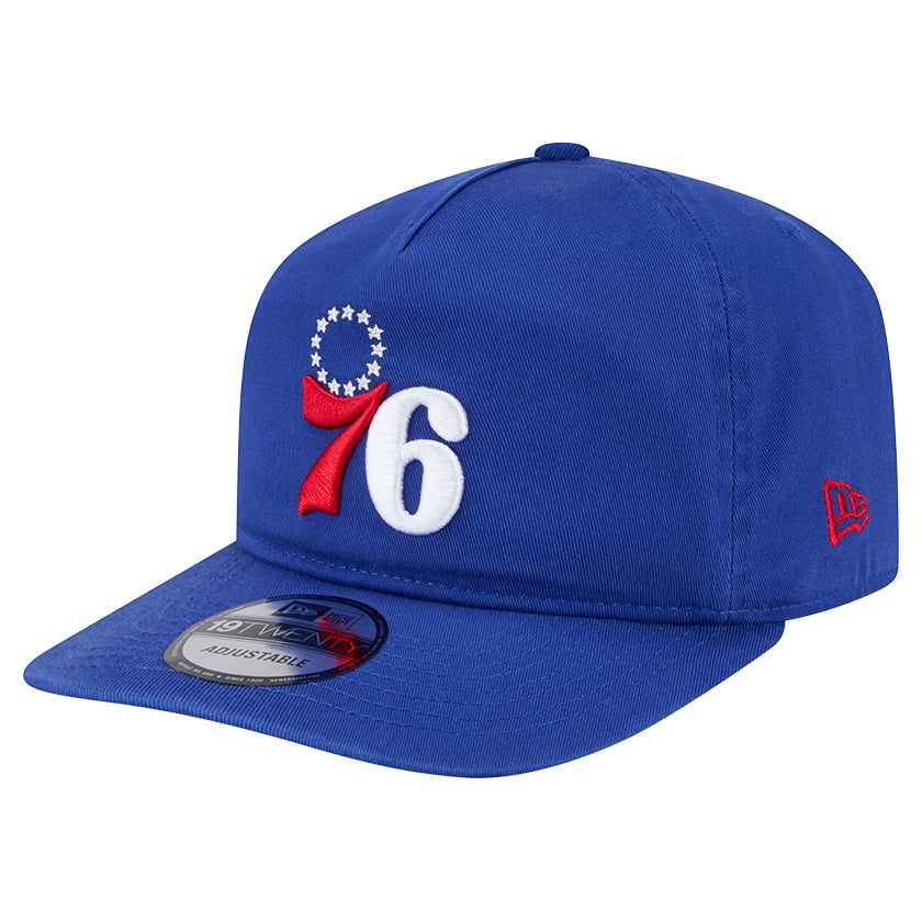 Men's New Era Royal Philadelphia 76ers Cotton 19TWENTY Adjustable Hat