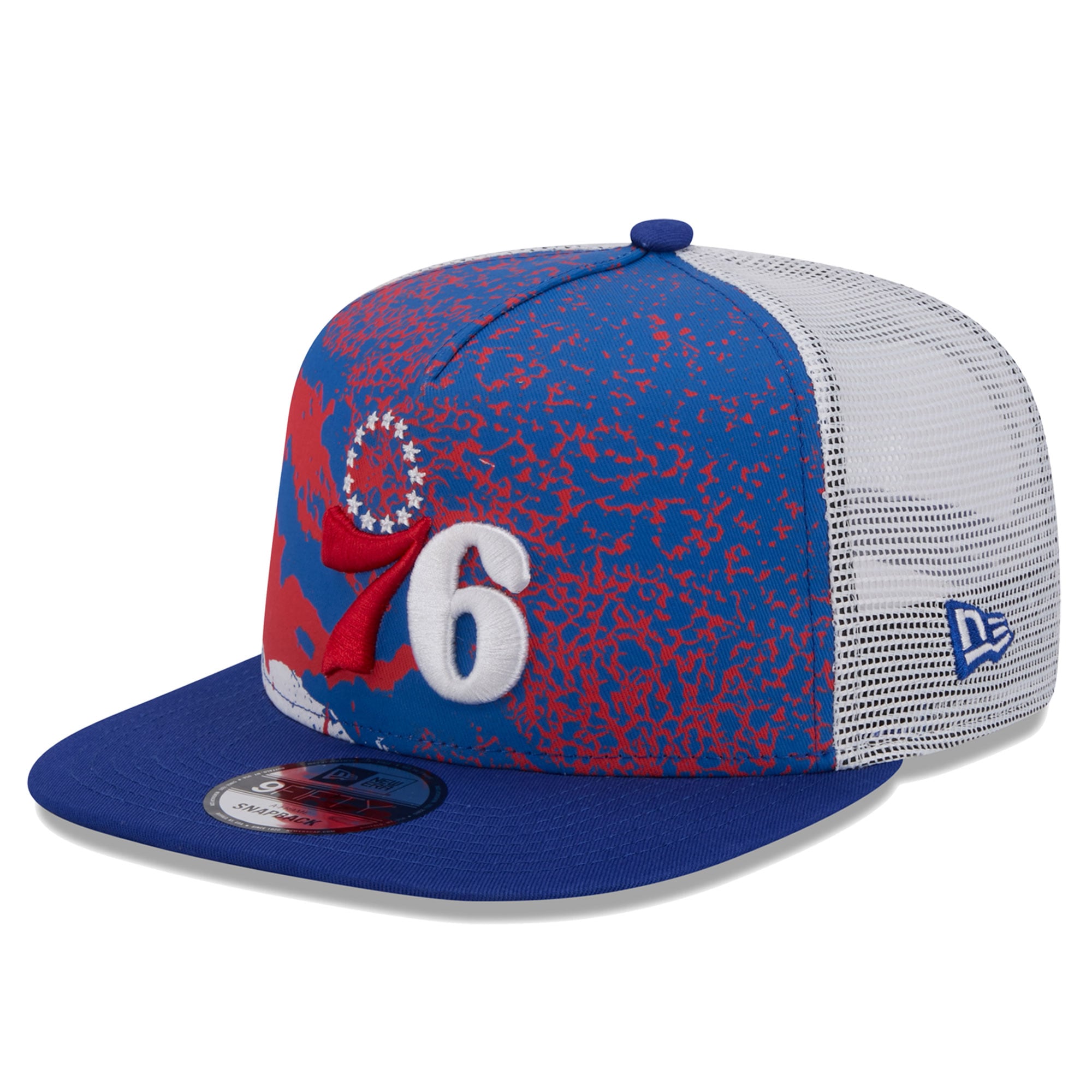 Men's Philadelphia 76ers New Era Royal Court Sport Speckle 9FIFTY Snapback Hat