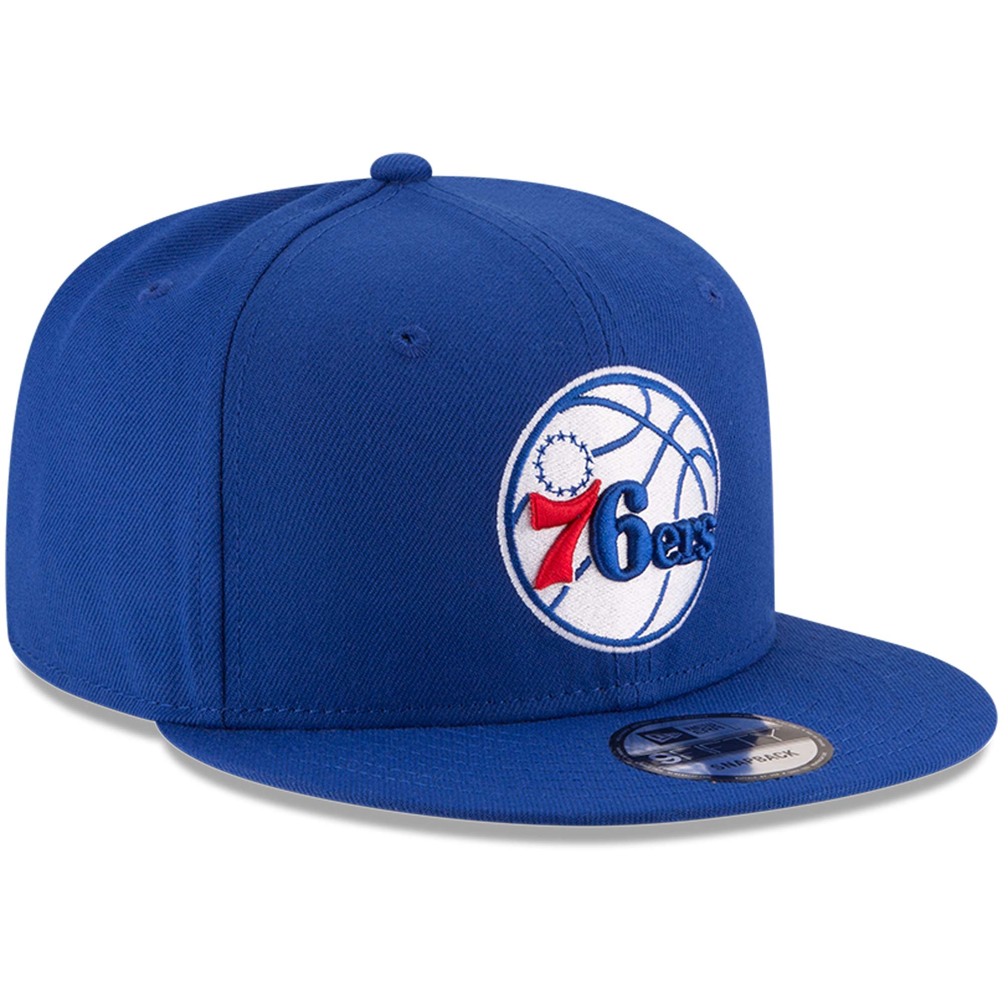 Casquette Snapback 9FIFTY couleur officielle de l'équipe Royal Philadelphia 76ers New Era pour homme