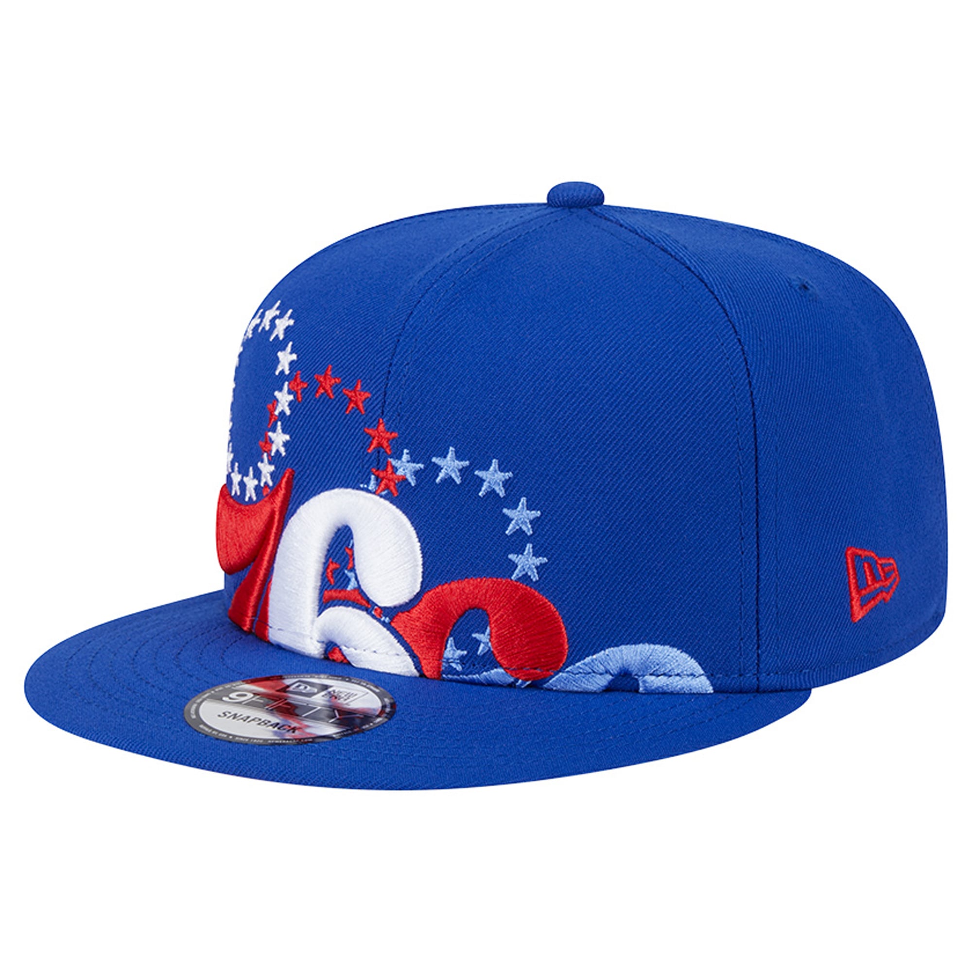 Men's Philadelphia 76ers New Era Royal Sport Night Team Shadow 9FIFTY Snapback Hat