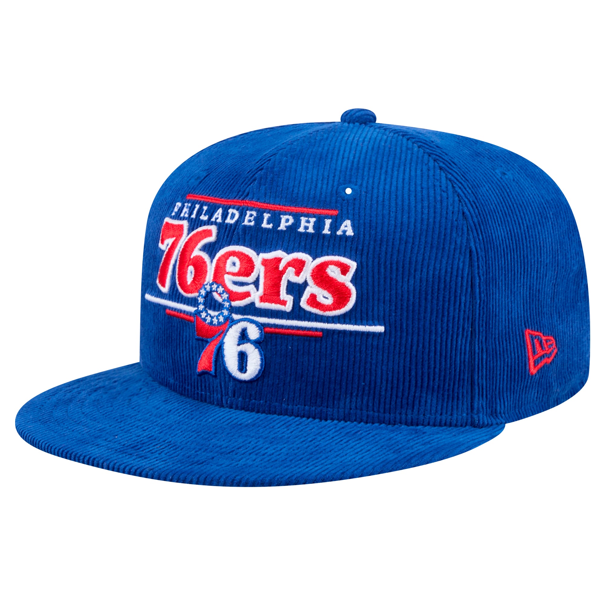 Men's Philadelphia 76ers New Era Royal Throwback Display Corduroy 9FIFTY Snapback Hat