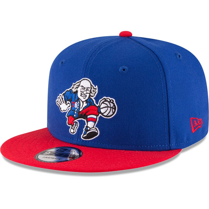 Men's Philadelphia 76ers New Era Royal/Red 2-Tone 9FIFTY Adjustable Snapback Hat