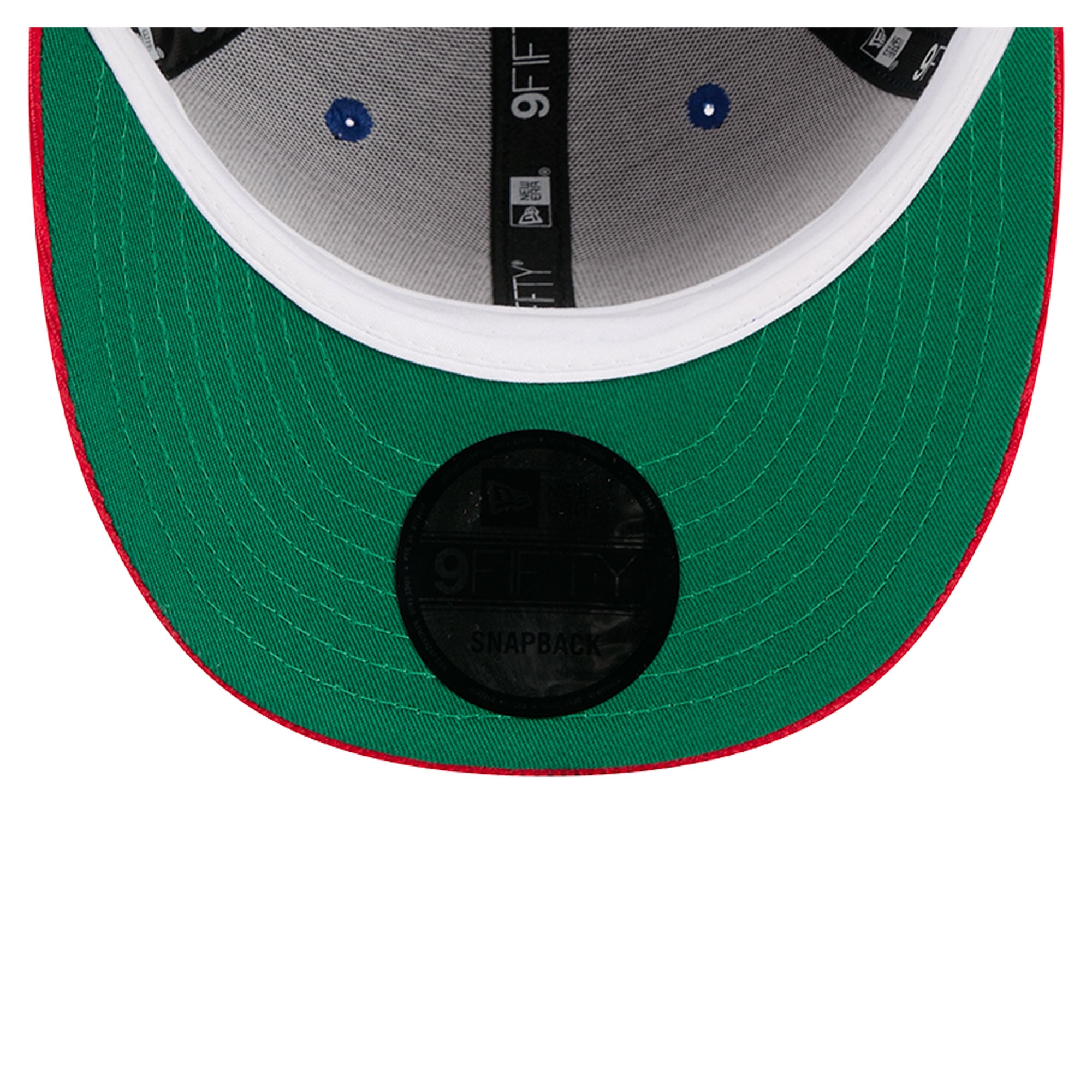 Casquette snapback New Era 9FIFTY en velours côtelé bleu royal/rouge Philadelphia 76ers pour homme