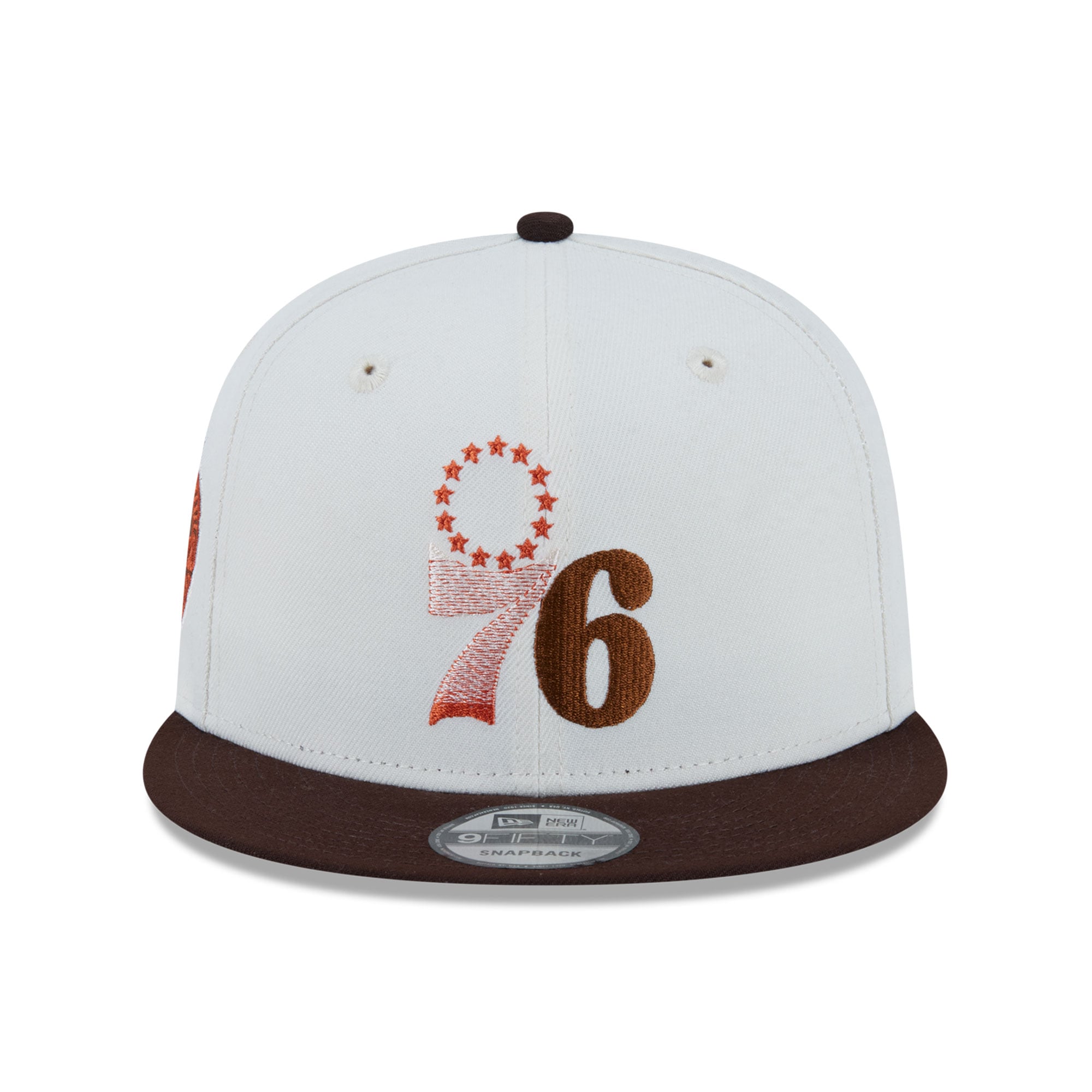 Casquette snapback New Era blanche Philadelphia 76ers Pumpkin Spice 9FIFTY pour homme