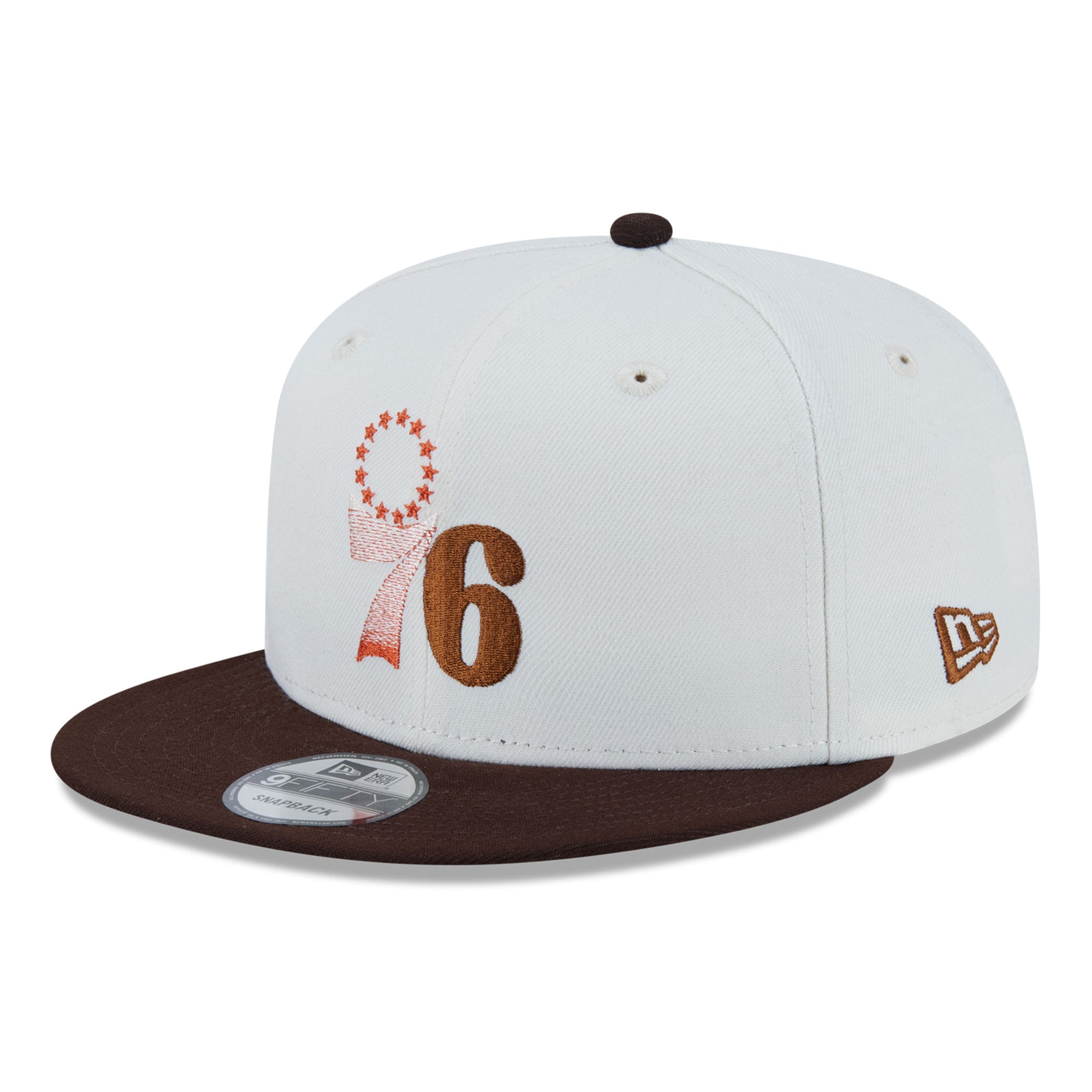 Casquette snapback New Era blanche Philadelphia 76ers Pumpkin Spice 9FIFTY pour homme