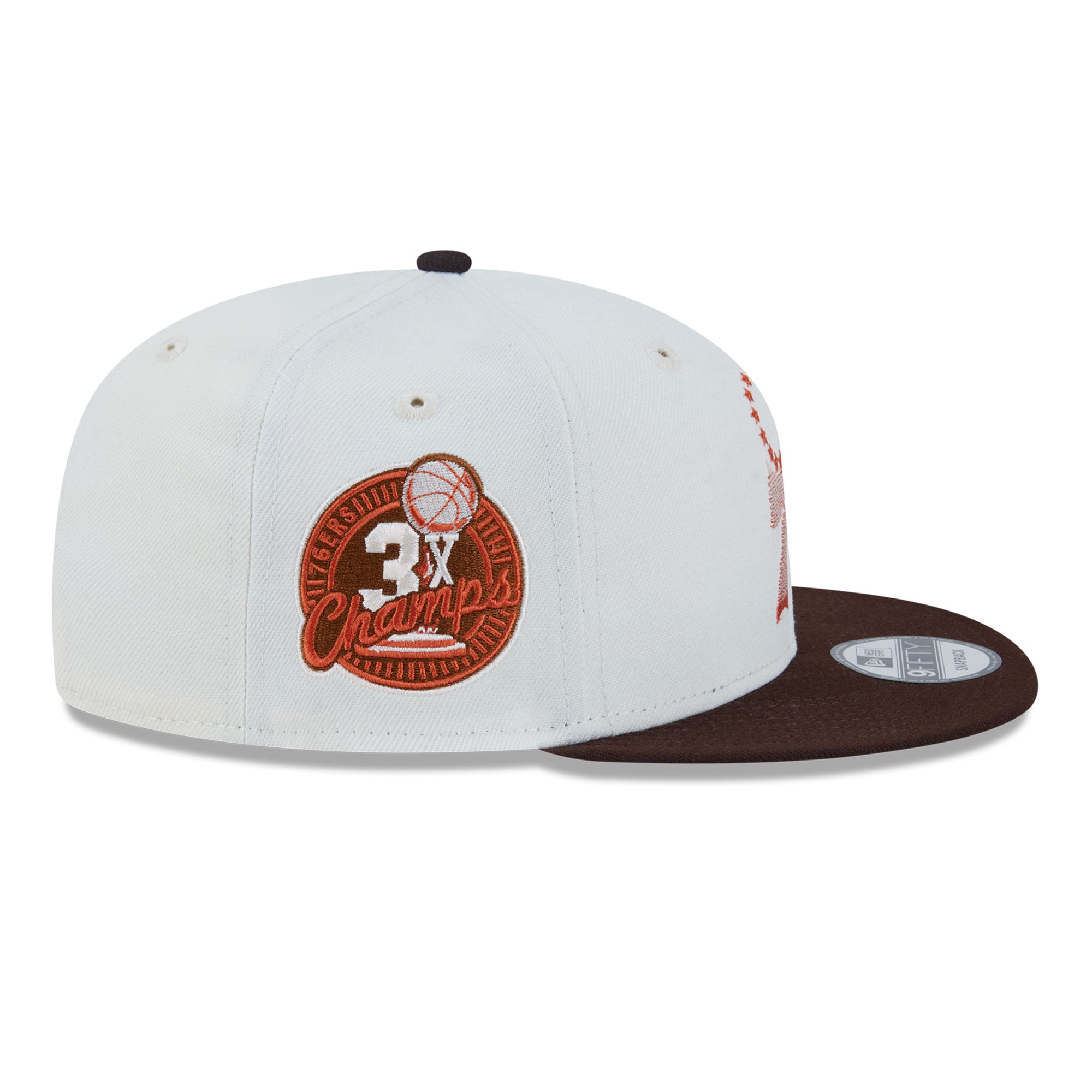 Casquette snapback New Era blanche Philadelphia 76ers Pumpkin Spice 9FIFTY pour homme