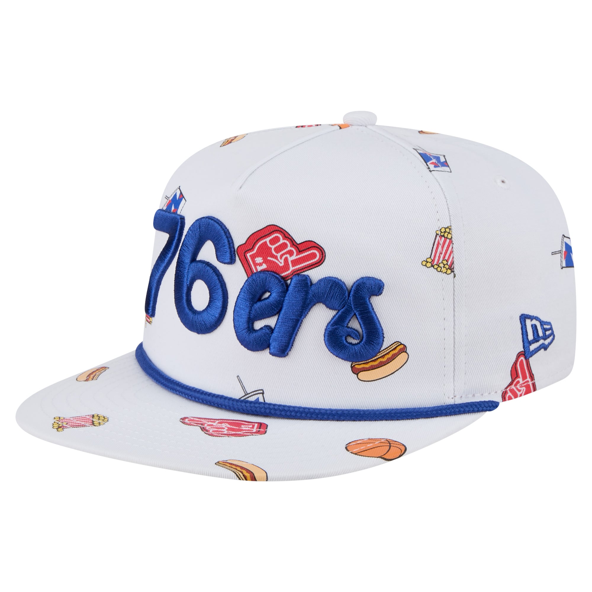 Men's Philadelphia 76ers New Era White Team Cheer Rope 19TWENTY Adjustable Hat