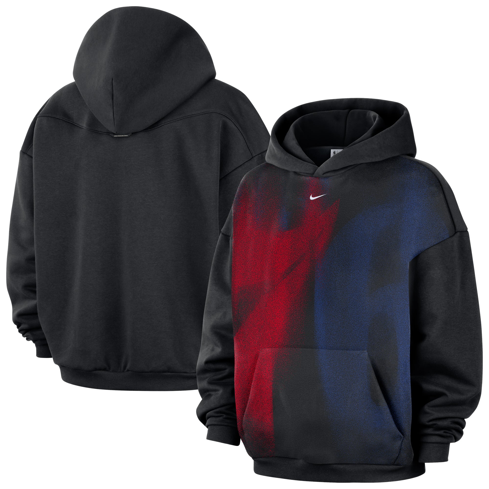 Sweat à capuche Nike Philadelphia 76ers 2026 Standard Issue Practice Icon Fleece noir pour homme