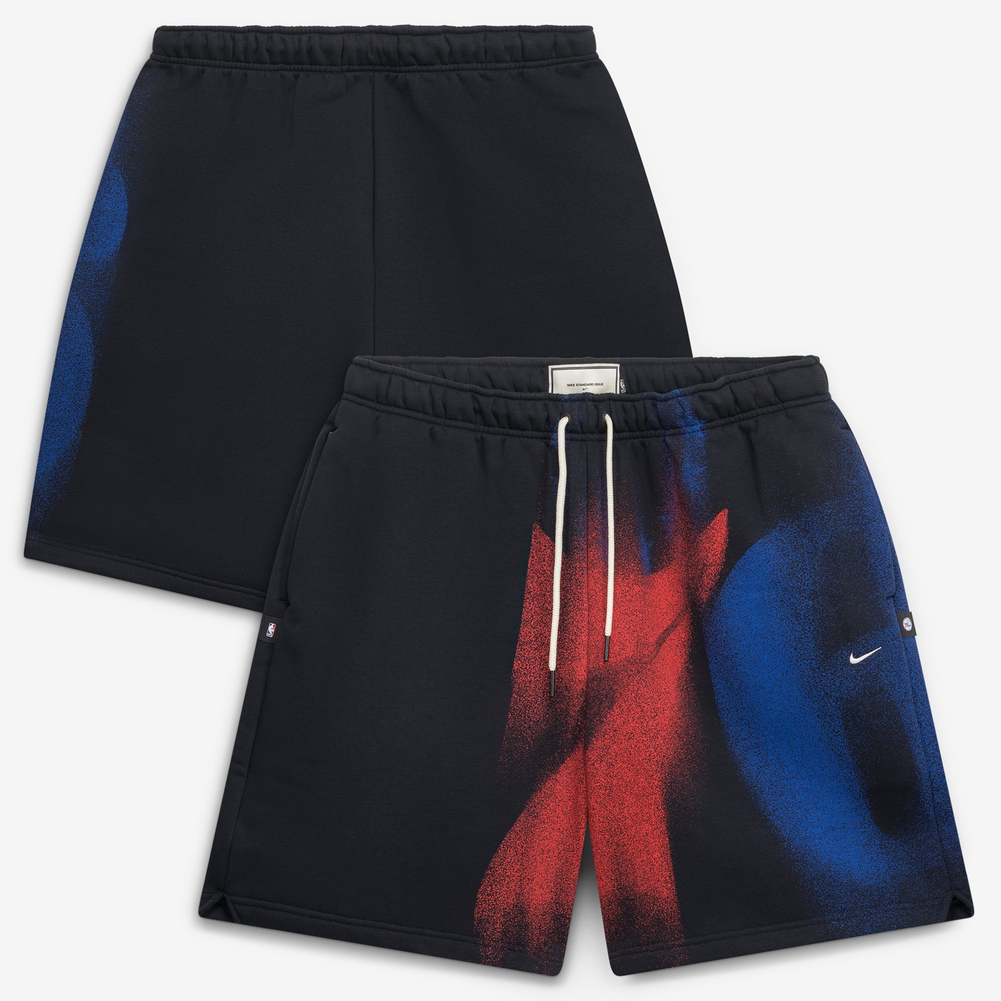 Short de sport Nike Philadelphia 76ers 2026 Standard Issue Icon Fleece noir pour homme