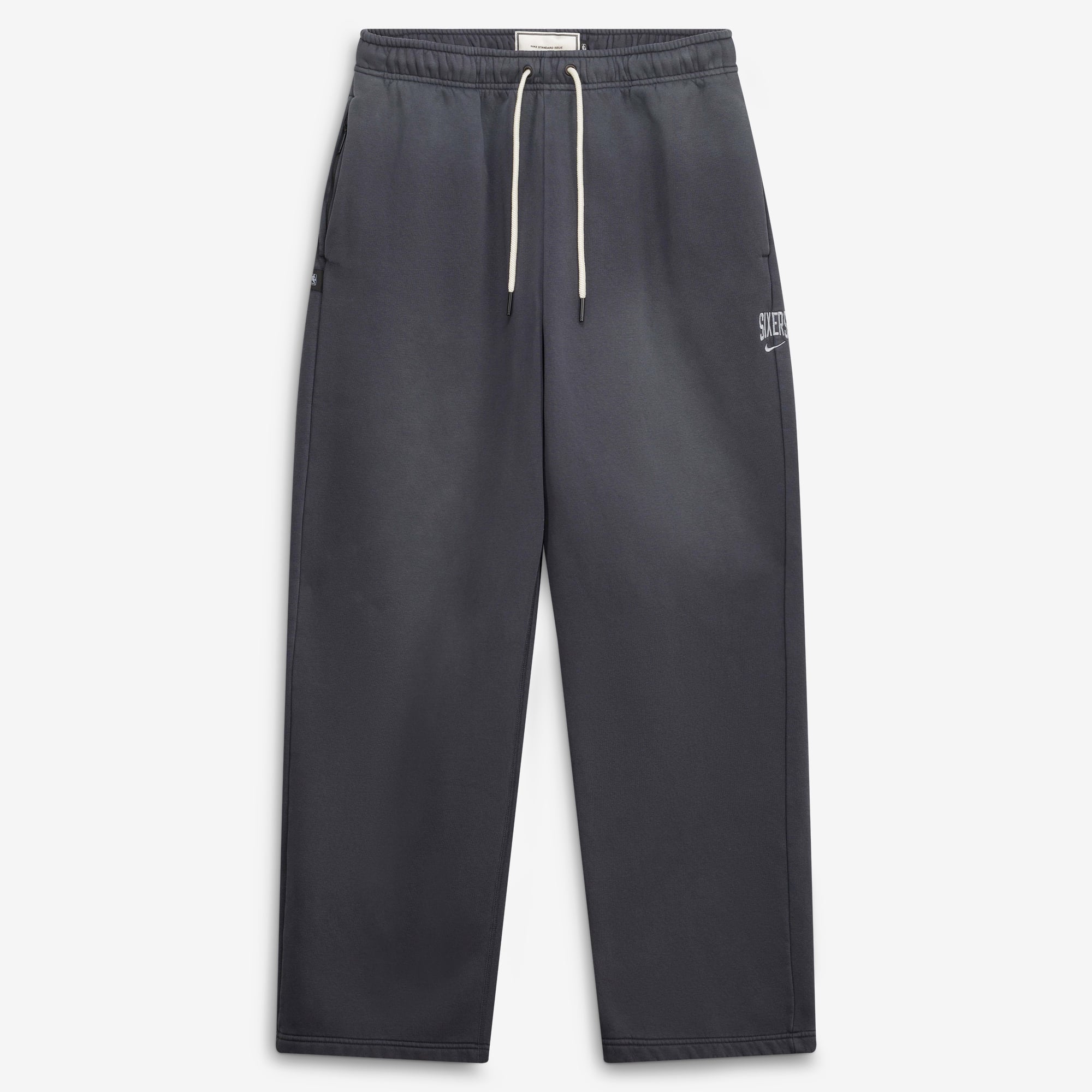 Pantalon de voyage en molleton lavé Nike pour homme, coloris anthracite, Philadelphia 76ers, édition standard 2026