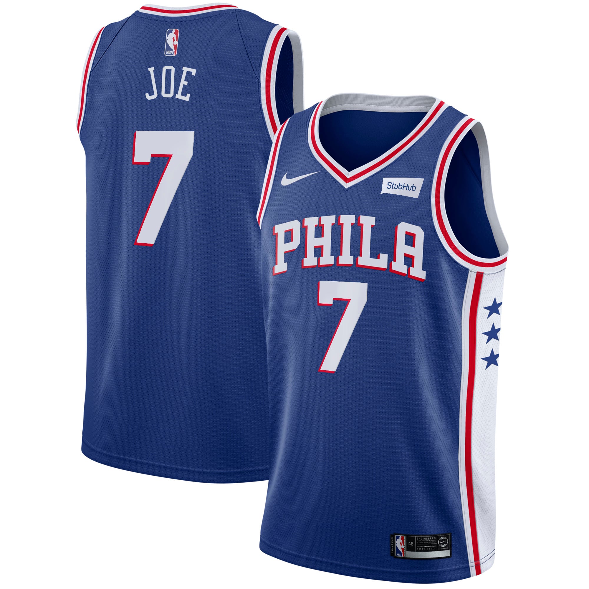 Men's Nike Isaiah Joe Royal Philadelphia 76ers 2020/21 Swingman