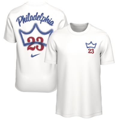 LeBron James Philadelphia 76ers Nike T-Shirt - White