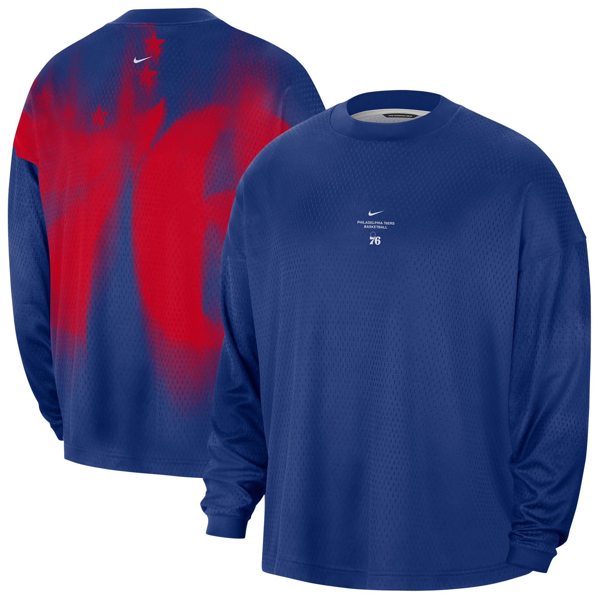 T-shirt à manches longues Nike Royal Philadelphia 76ers 2026 Standard Issue pour homme