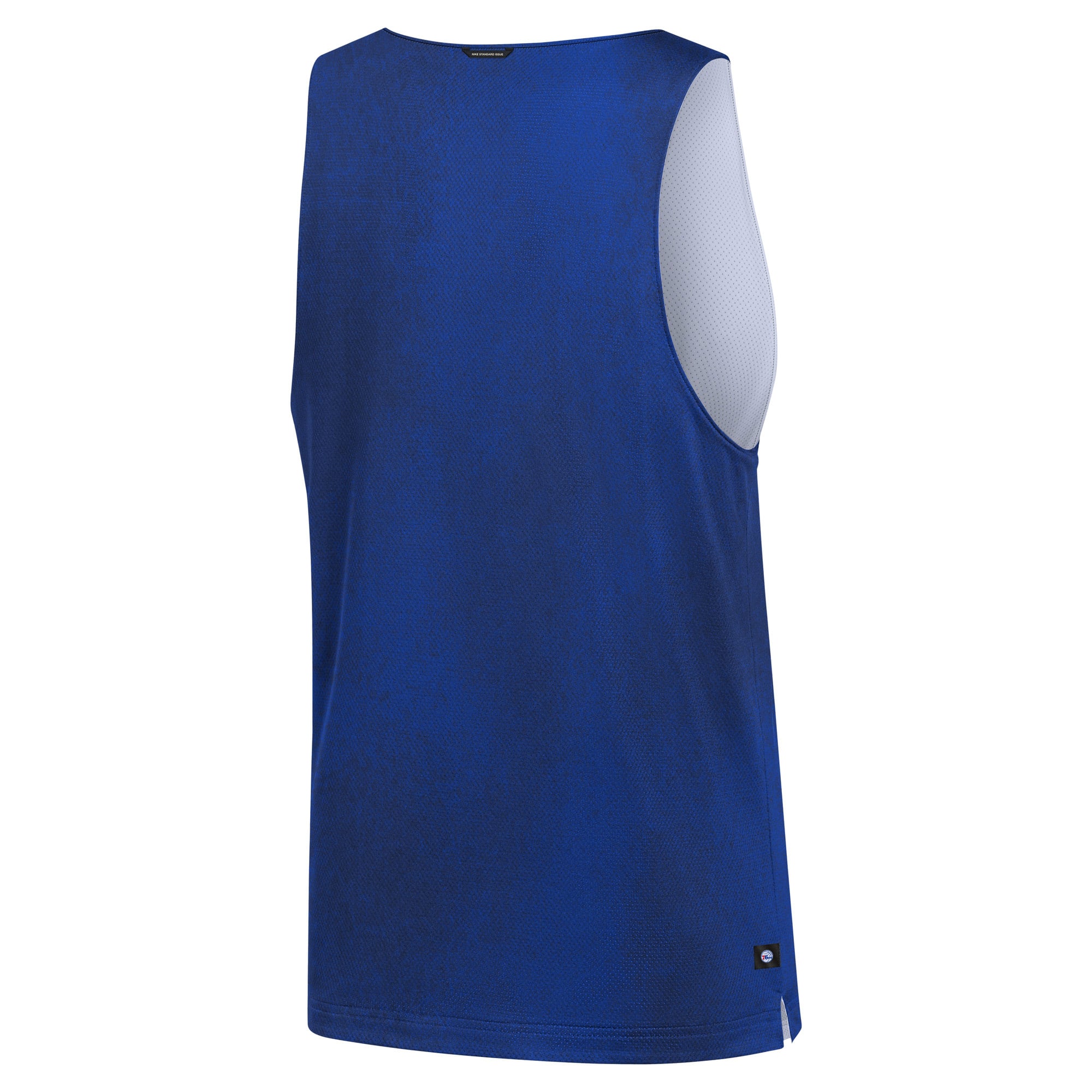 Maillot réversible Nike Royal/White Philadelphia 76ers 2026 Standard Issue Practice Icon Mesh pour homme
