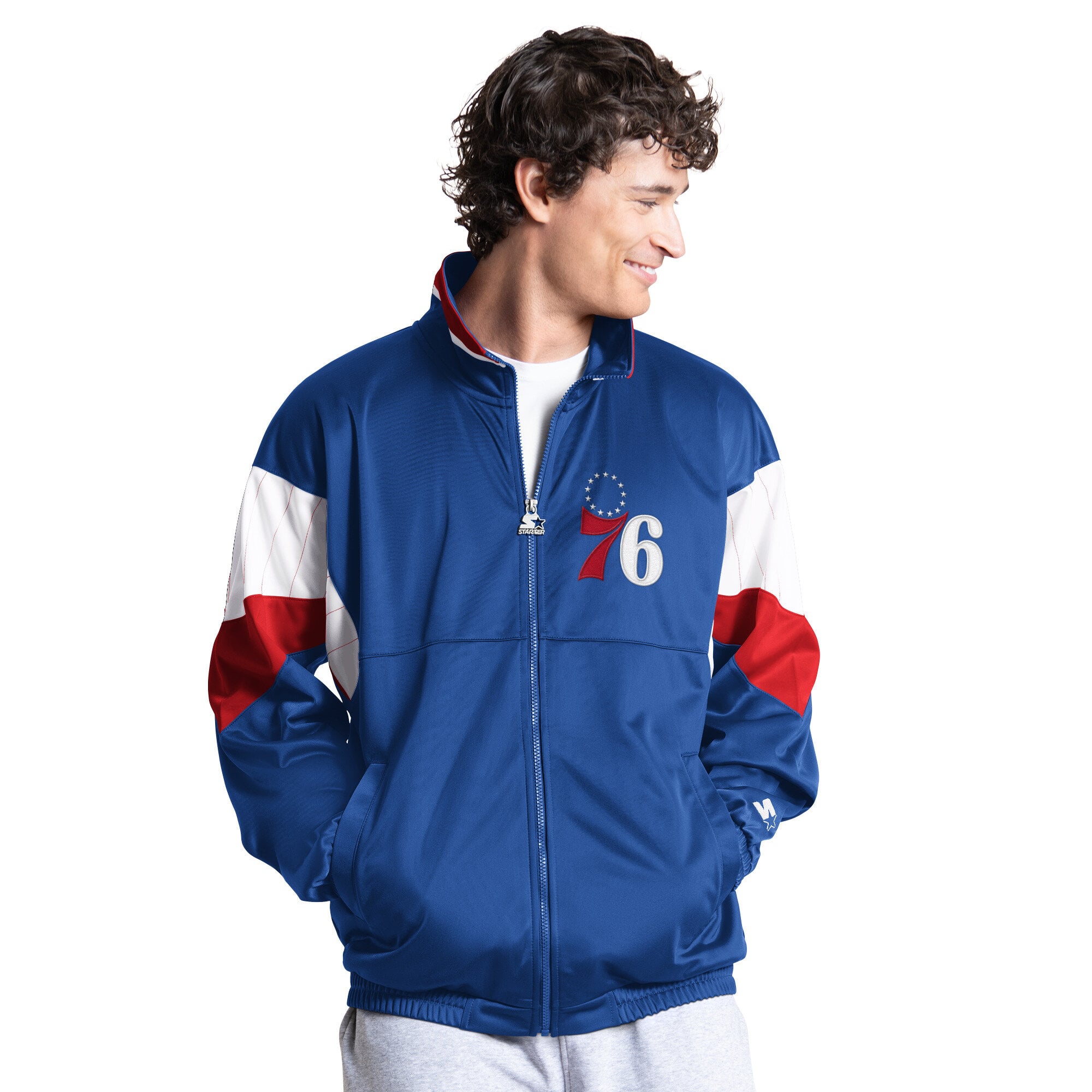 Veste de survêtement zippée Starter Royal Philadelphia 76ers Legacy pour homme
