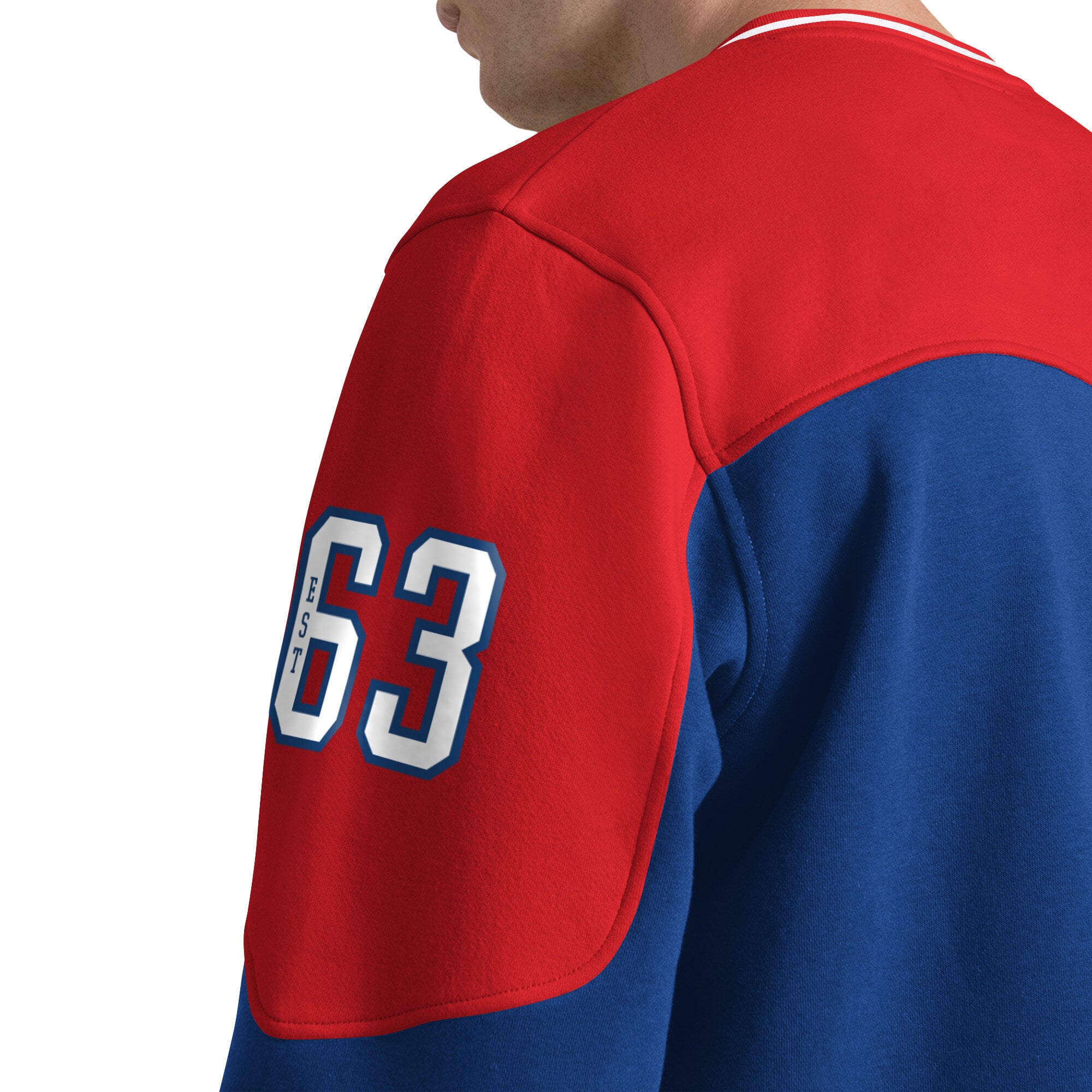 T-shirt à manches longues et col en V Starter Royal Philadelphia 76ers pour homme