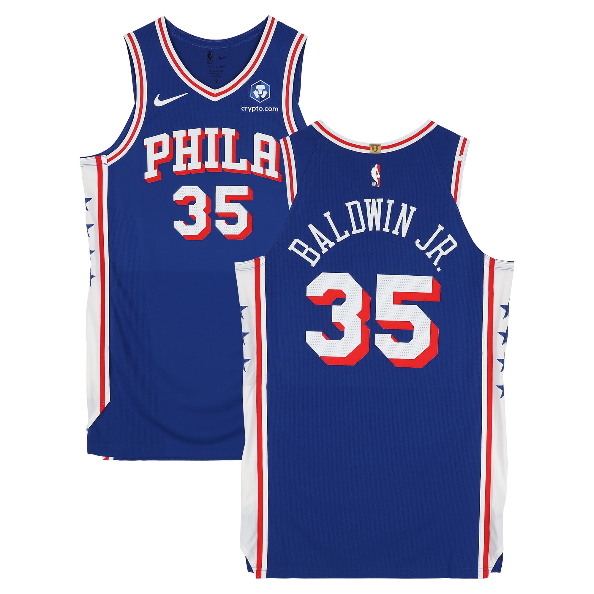 Patrick Baldwin Jr. Philadelphia 76ers Player-Issued #35 Royal Jersey from the 2025-26 NBA Season - Size 50+6