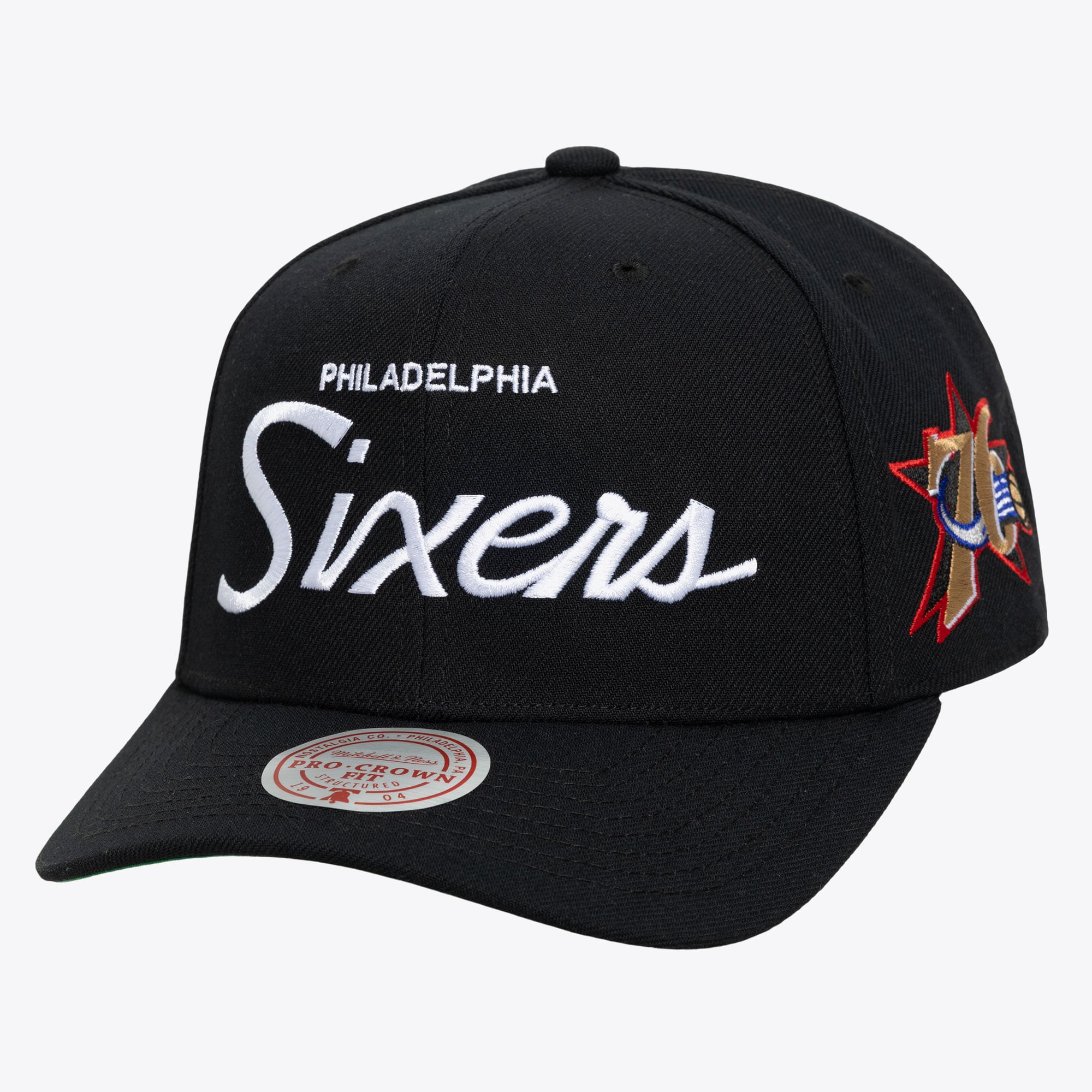 Philadelphia 76ers Black Hardwood Classics Head Coach Pro Crown Snapback Hat