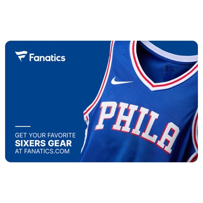 Philadelphia 76ers Fanatics eGift Card ($10 - $500)