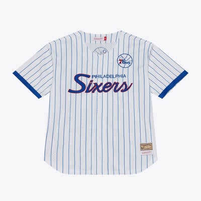Philadelphia 76ers Mitchell & Ness In The City Button Up Shirt - Mens
