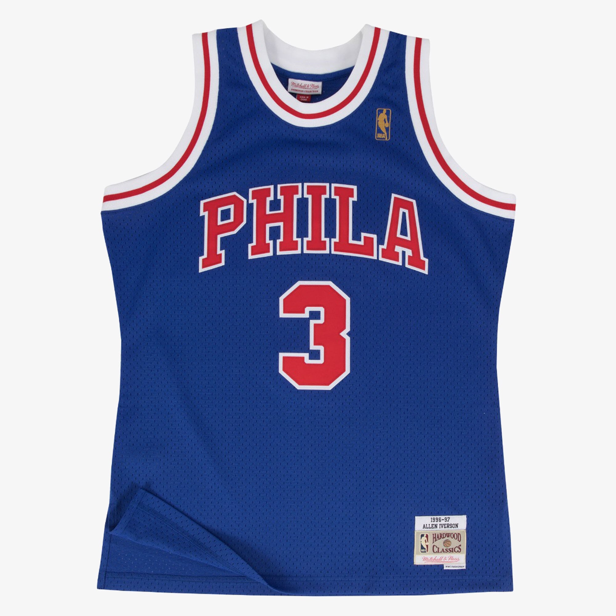 NBA アレン・アイバーソン 76ers ユニフォーム 刺繍ロゴ 白 アレン 