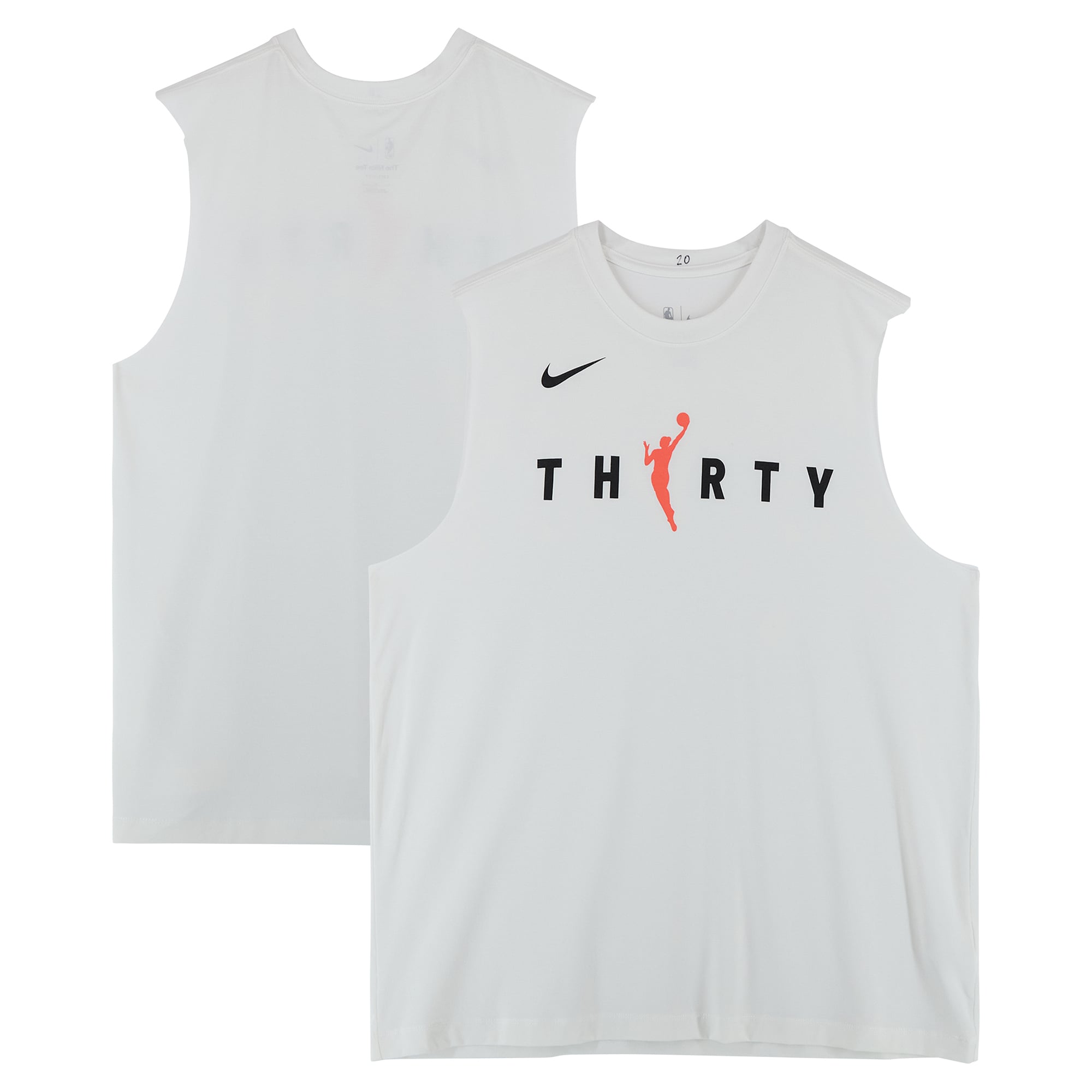 Philadelphia 76ers Team-Issued White WNBA Sleeveless Shirt from the 2025-26 NBA Season