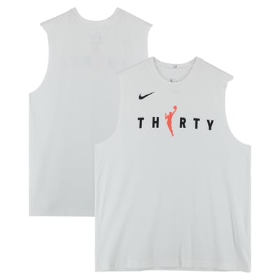 Philadelphia 76ers Fanatics Authentic Team-Issued White WNBA Sleeveless Shirt from the 2025-26 NBA Season