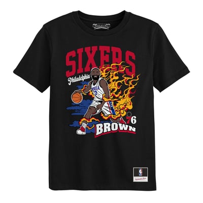 Jaylen Brown Philadelphia 76ers Mitchell & Ness Preschool Fired Up T-Shirt - Black