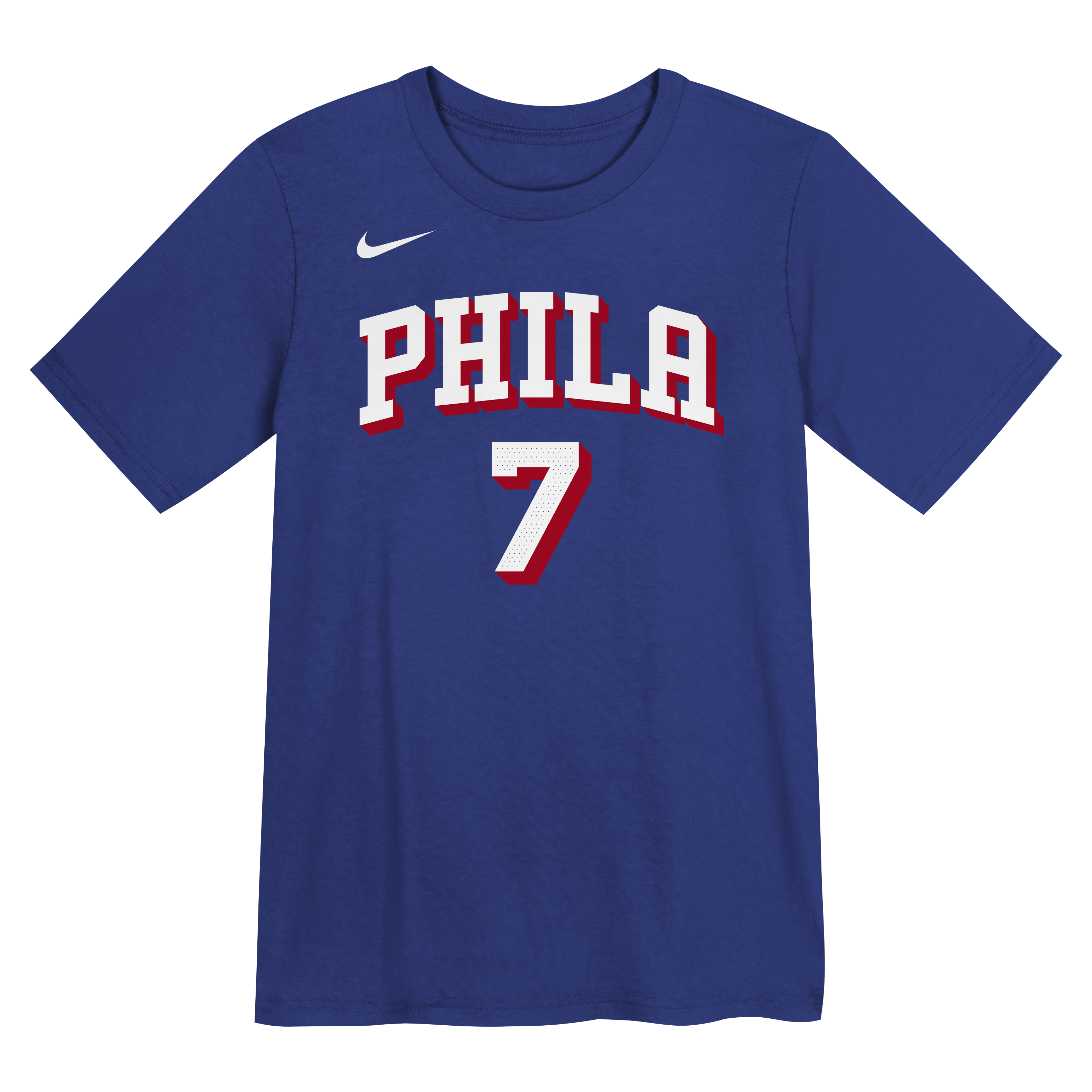 T-shirt Nike Jaylen Brown Royal Philadelphia 76ers Icon pour enfants d'âge préscolaire (nom et numéro)