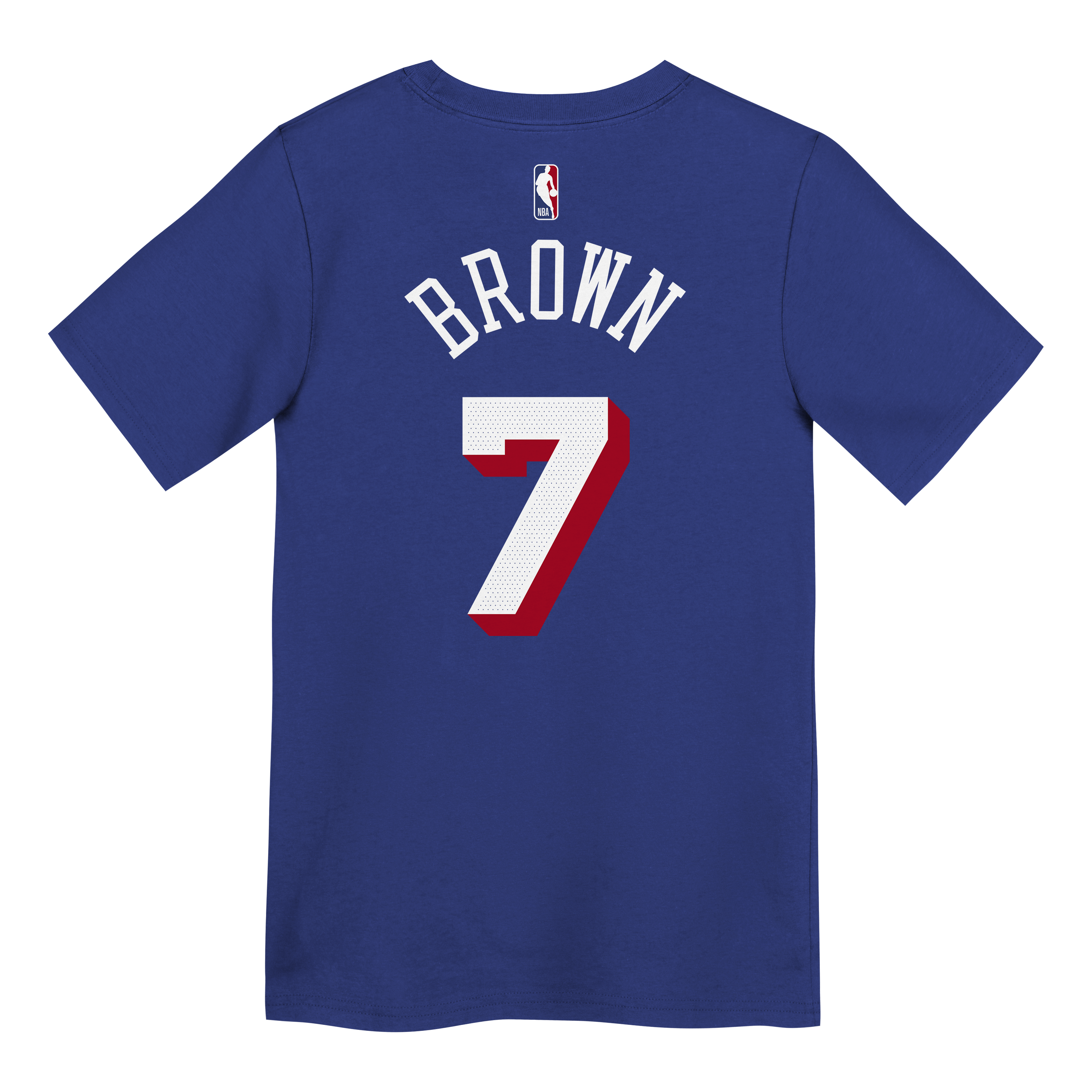 T-shirt Nike Jaylen Brown Royal Philadelphia 76ers Icon pour enfants d'âge préscolaire (nom et numéro)