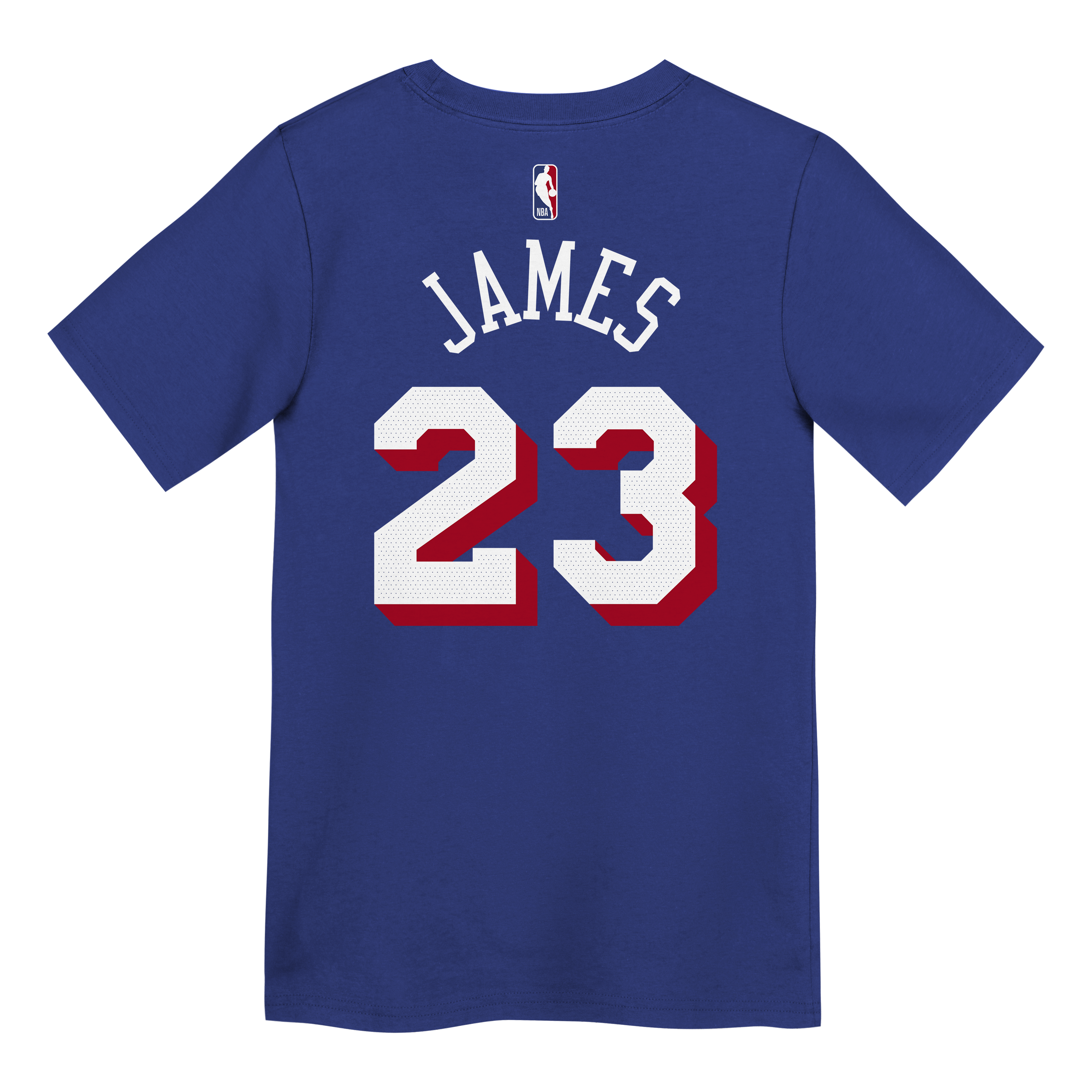 T-shirt Nike LeBron James Royal Philadelphia 76ers Icon pour enfants d'âge préscolaire (nom et numéro)