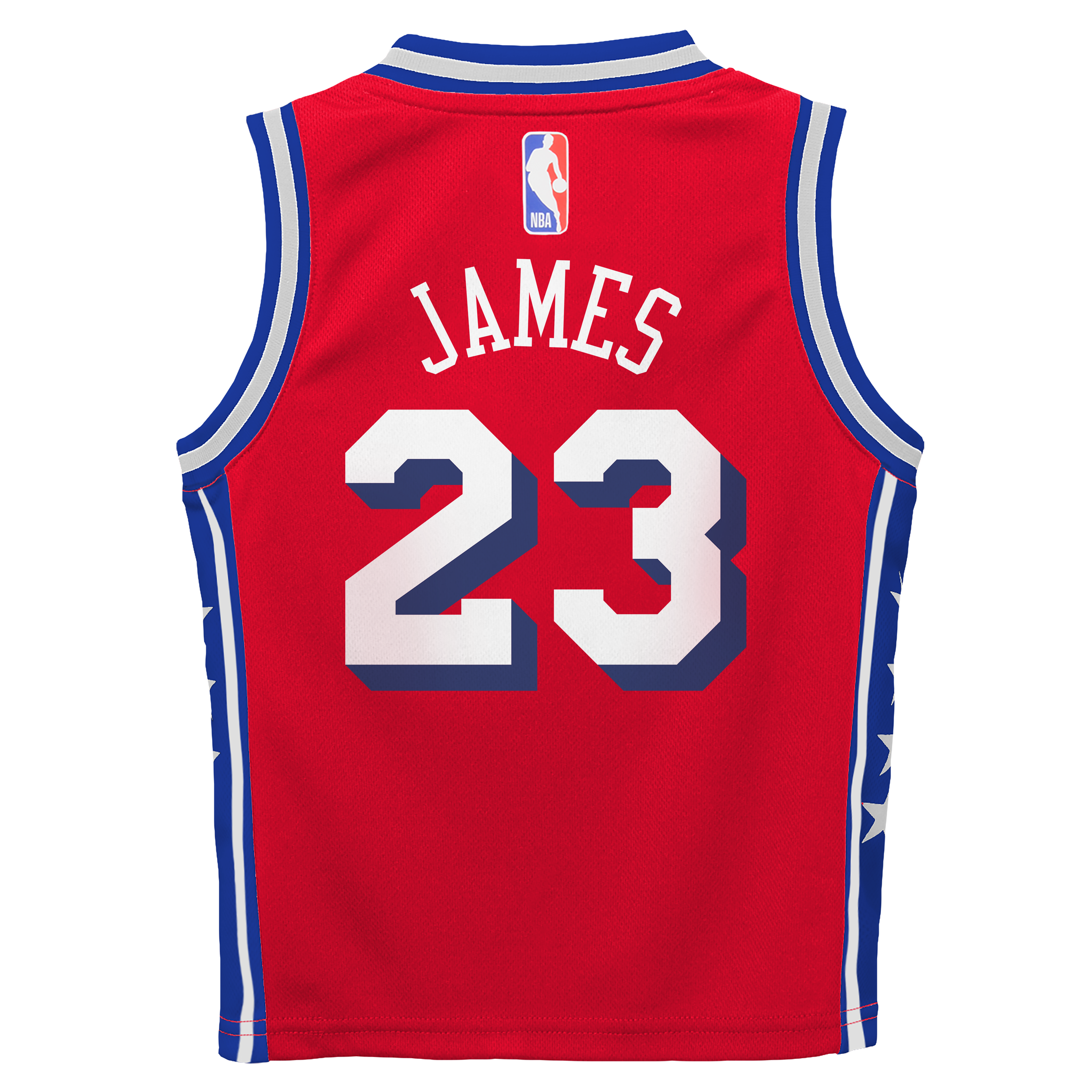 Maillot Swingman Jordan Brand LeBron James rouge Philadelphia 76ers pour tout-petit - Édition Statement