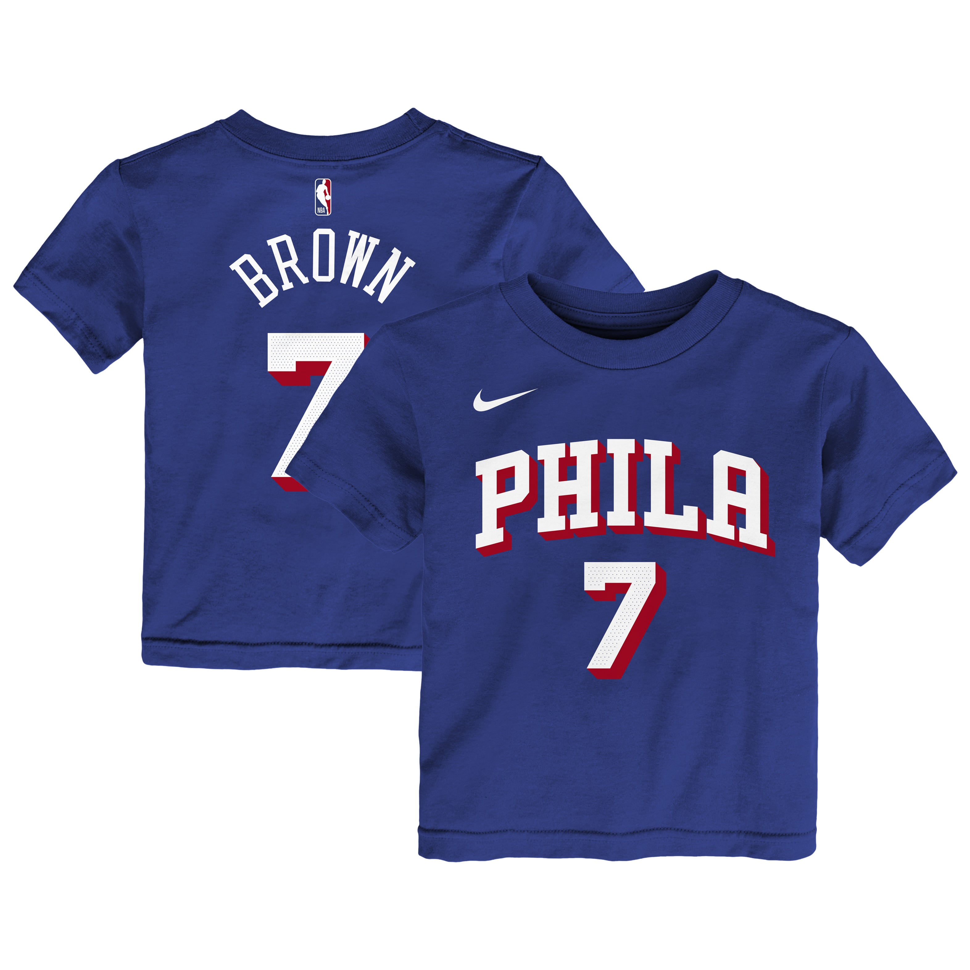 T-shirt Nike Jaylen Brown Royal Philadelphia 76ers pour enfant